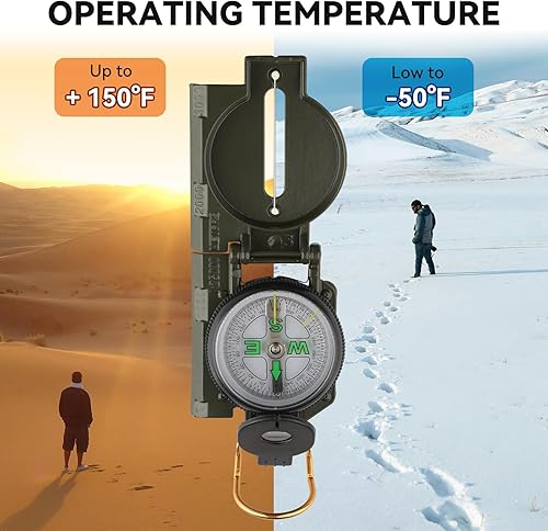 Miniatura 5 de Brújula de supervivencia de senderismo, brújula de supervivencia en el desierto para niños, juego de engranajes magnéticos, mapa de navegación