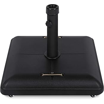 Amazon Com Abba Patio Umbrella Outdoor Base Heavy Duty Steel Outdoor Market Umbrella Base Stand 78 Lbs Square With Wheels Garden Outdoor