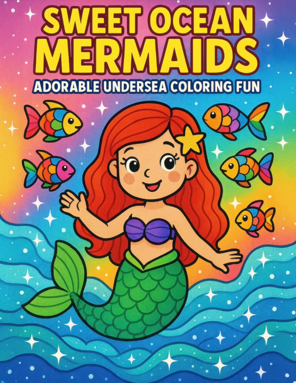 Magical Mermaid Adventures Coloring Book | Cute Undersea Fantasy Coloring Pages for Kids