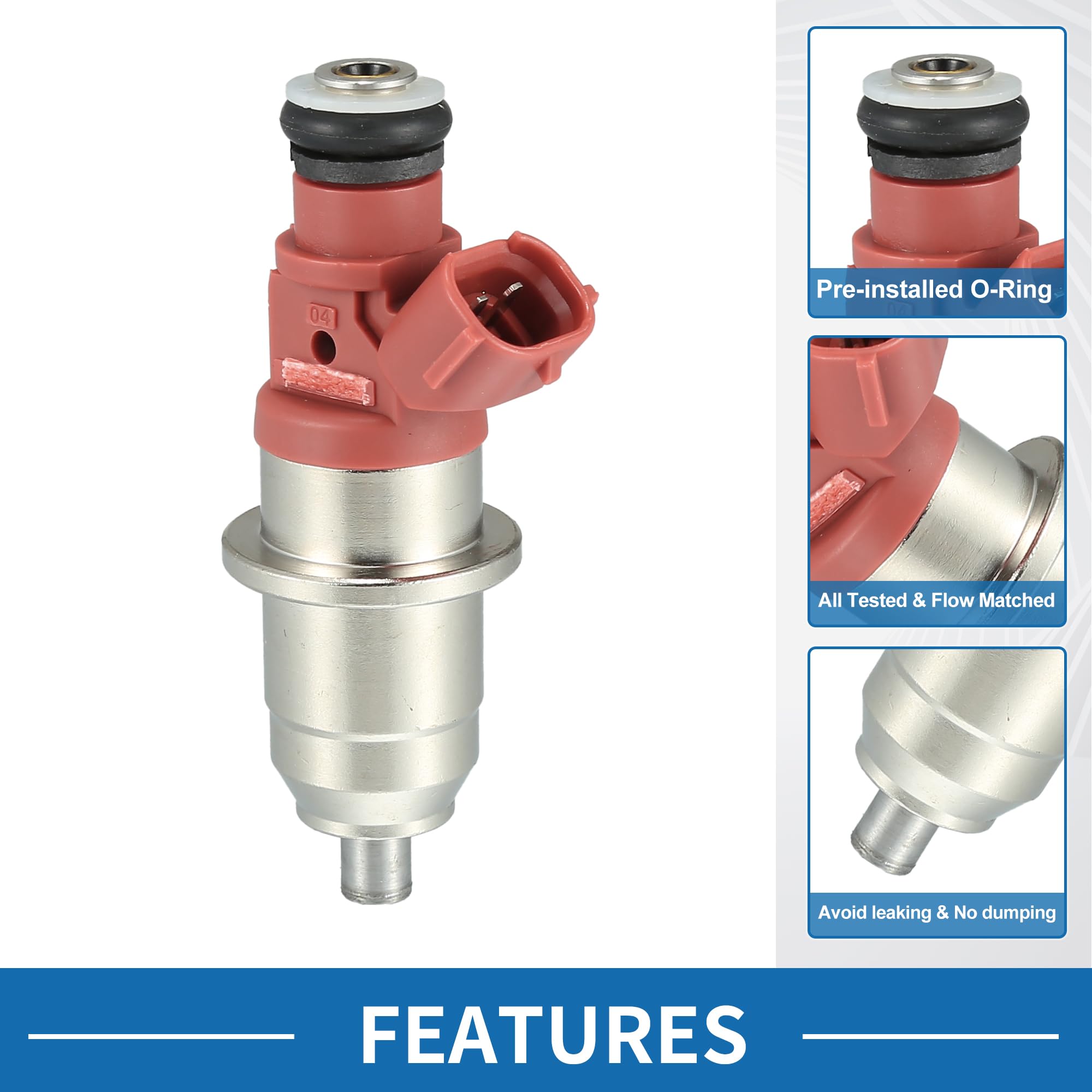 A ABSOPRO Injecteur De Carburant Pour Mitsubishi Pajero 01-06 1 Pièce | Rose, Métal, Plastique, 1465A012, 12V, Pour Pajero III V60 V70 3.5Gdi 01-06, Pour Pajero III 4X 6G74 01-06