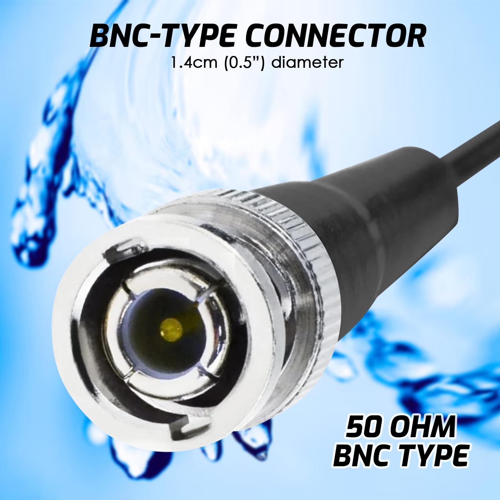 Kit De Remplacement Pour Aquarium Hydroponique Plante Piscine Spa 0-14 Sonde D'électrode De Ph Connecteur Bnc, Câble De 300 Cm Pour Capteur De Test De Contrôleur De Moniteur De Ph (BNC pH Electrode)