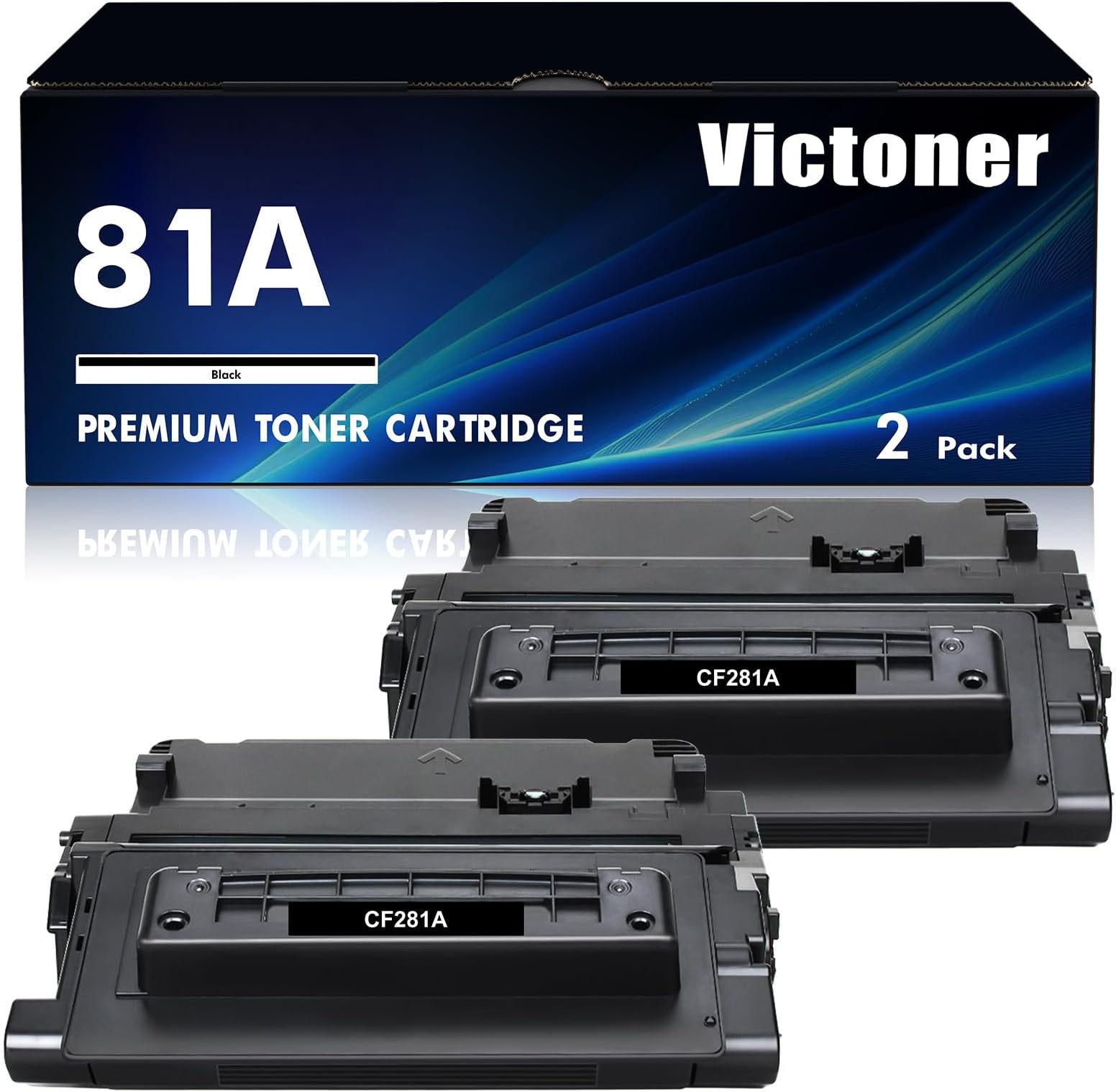 81A Toner Cartridge (with Chip) CF281A 2Pack Black 81X