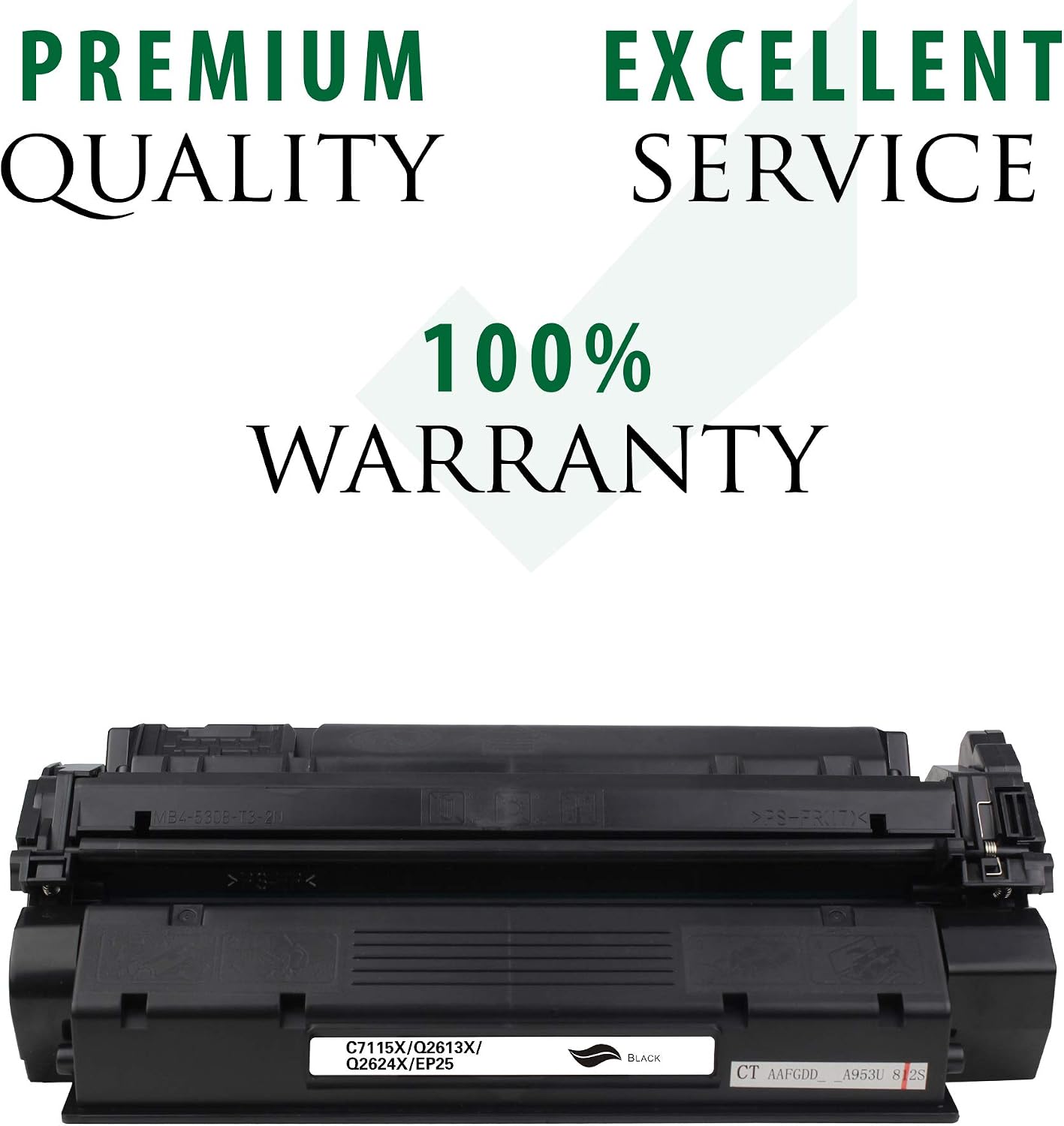 Compatible Toner Cartridge for Replacement C7115X (Universal with Q2613A/Q2624A/EP25) | Remanufactured Standard Yield Laser Printer Cartridge for Canon, HP Laserjet by Premium Ink&Toner