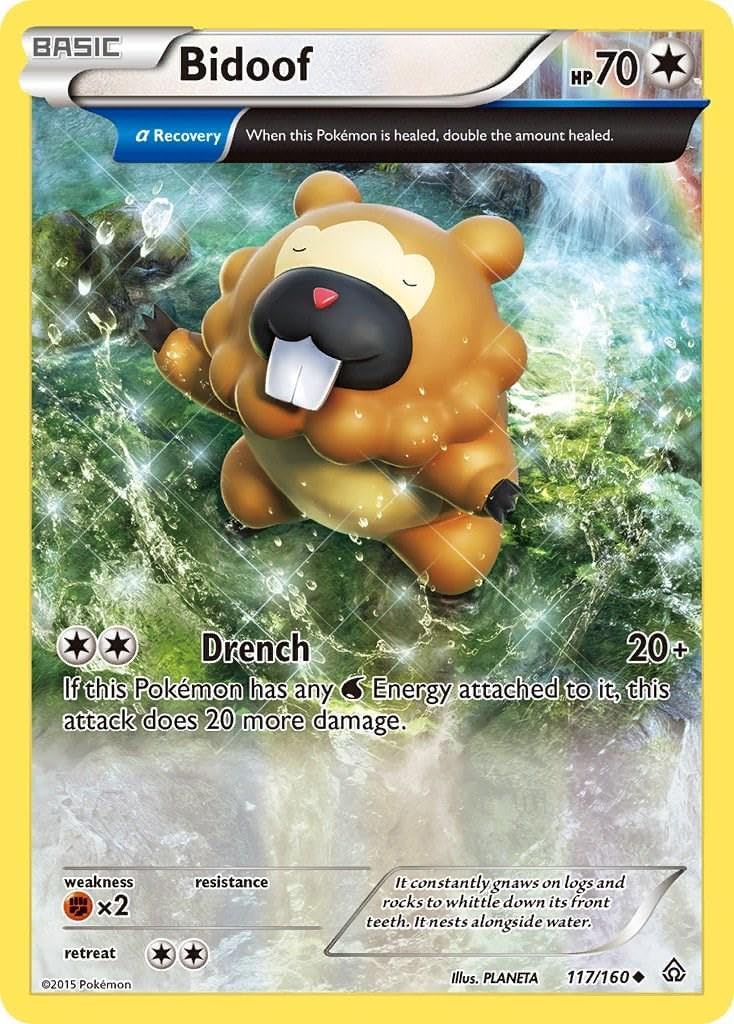 Pokemon - Bidoof 117/160 - Primal Clash - Full Art - Single Card