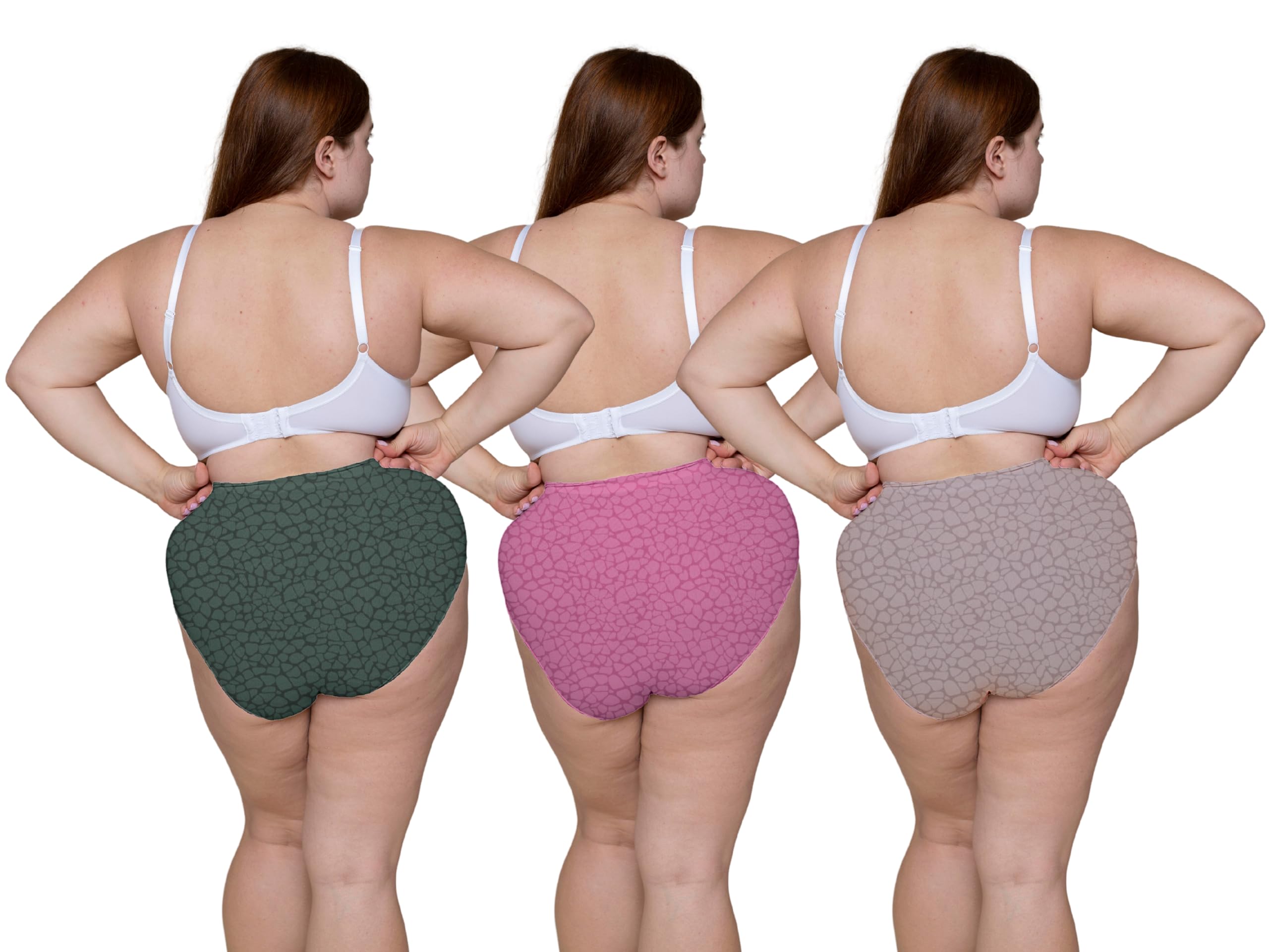 Women's Cotton New Plus Size Panty Jumbo, Multicolor & Multiprint Full Coverage Soft Cotton Panty (Pack of 3)-picture-23