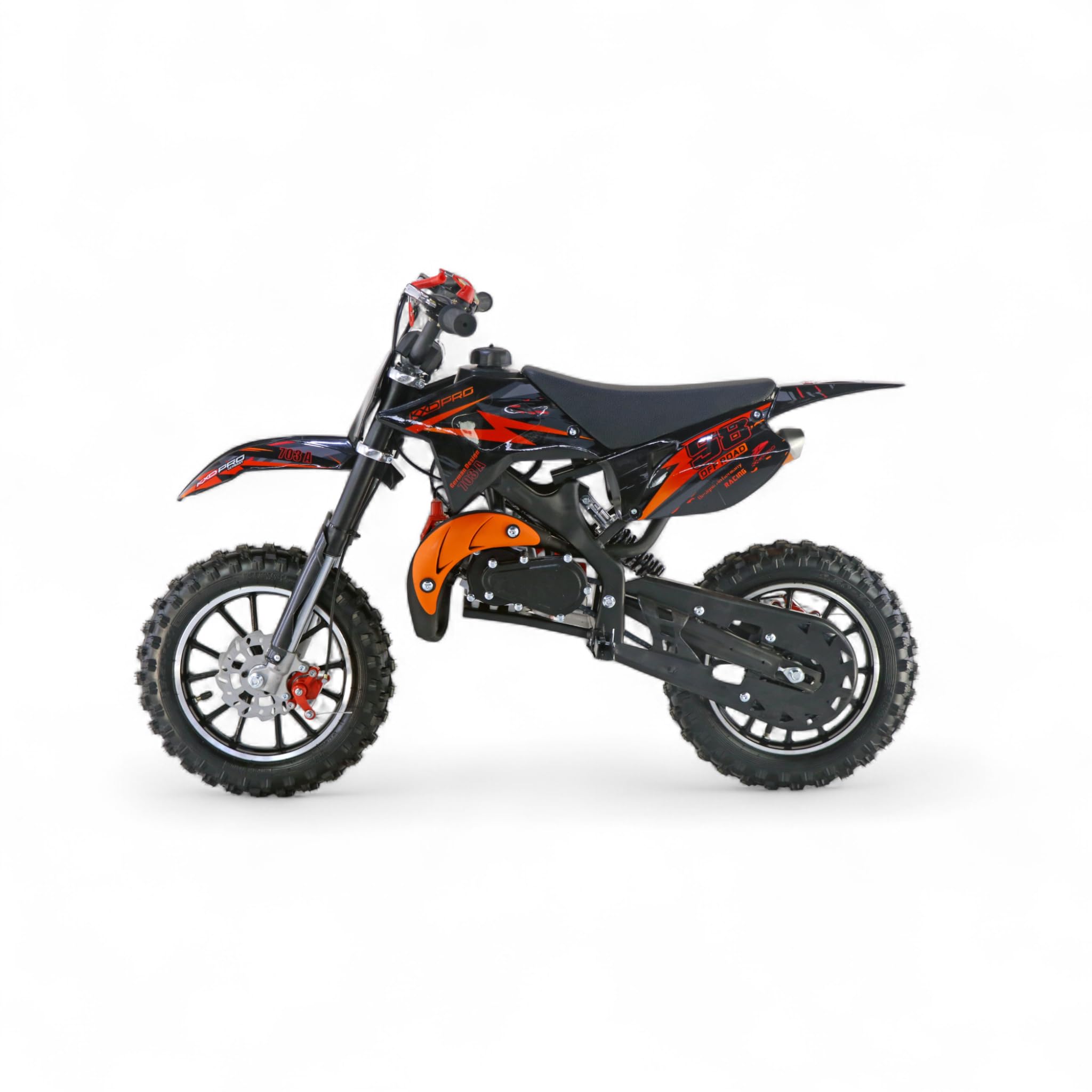 KXD 703A - 49 cm³ - 2 temps - Dirt Bike - Dirtbike - Moto cross - Enduro - DirtBike de poche - Pitbike - PocketBike - Motocross - Moto de sport - Moto de cross complète - Crossbike orange