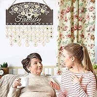 Vista 5 de CHDITB Tablero de recordatorio de cumpleaños personalizado con árbol familiar (15.8 x 7.5 pulgadas), colgante de madera para colgar en la pared