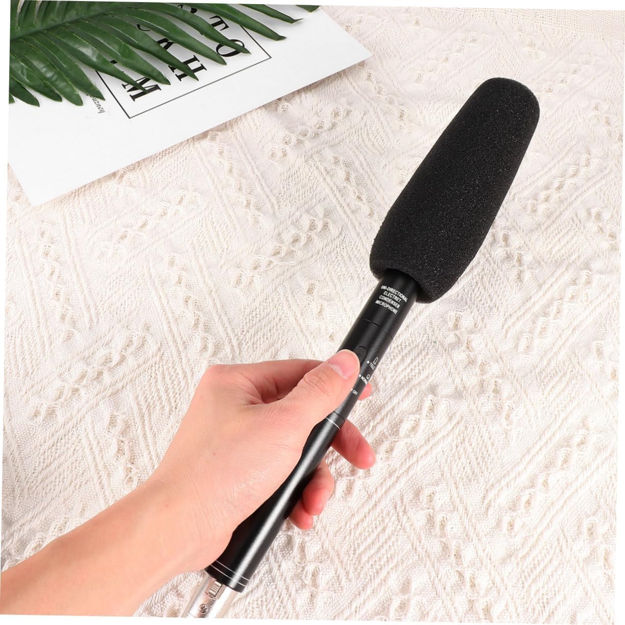 ibasenice 1set Outdoor Interview Microphone for Camera Portable Live Streaming Mic Shock-Absorbing Design Compatible Smartphones and Dslrs for Photography and Video Recording