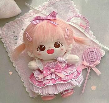 Amazon.co.jp: 20cm ぬいぐるみ 服 ワンピ ース ピンク