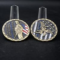 Vista 2 de Joygulls Moneda de desafío oficial de policía estadounidense Moneda militar de oración de San Miguel