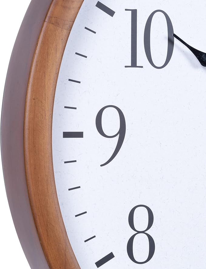 Reloj de Pared Analógico Atómico La Crosse Technology Madera Nogal 12.8 pulg miniatura 5