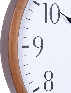La Crosse Technology Atomic Analog Wall Clock, Wood, 12.80 (404-50447)