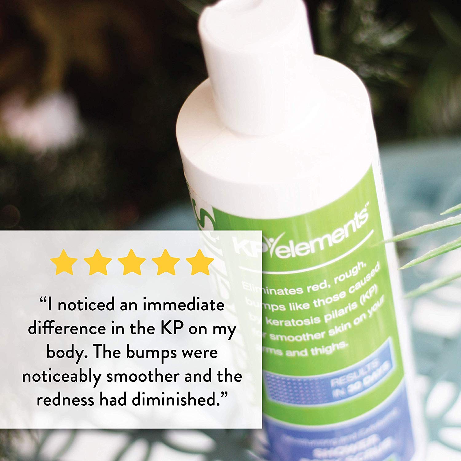 KP Elements Body Scrub Keratosis Pilaris Treatment Clear up Red