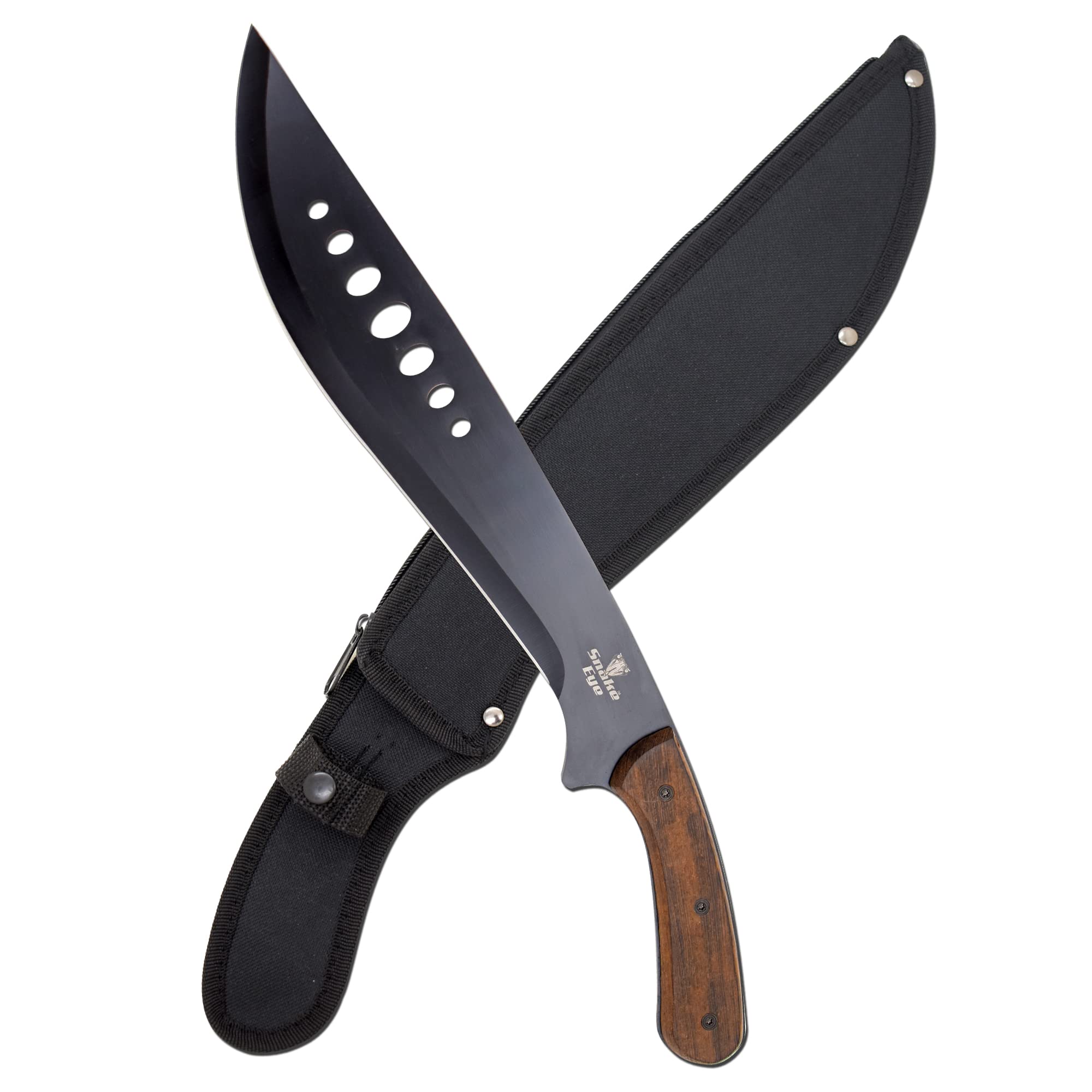 Snake Eye Machete with Heavy Duty Construction-Ergonomic Non-Slip Handle and Belt Sheath for Gardening, Land-Management, Bushcraft, Hunting and Outdoor