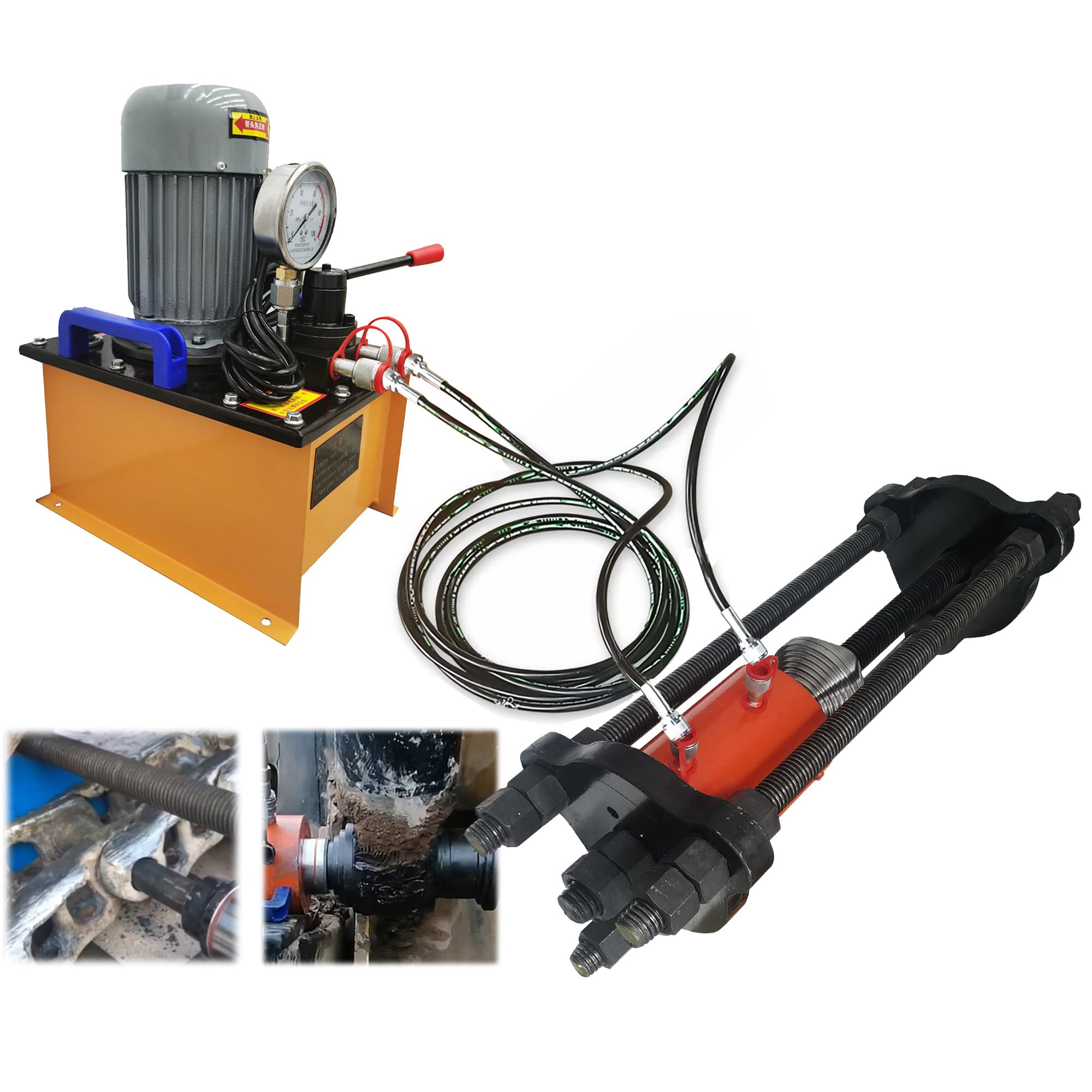 INTSUPERMAI 220V 100T Hydraulic Track Pin Press Crawler Pin Dismantling Machine Electric Manual Hydraulic Excavator Maintenance Tool with Pressing