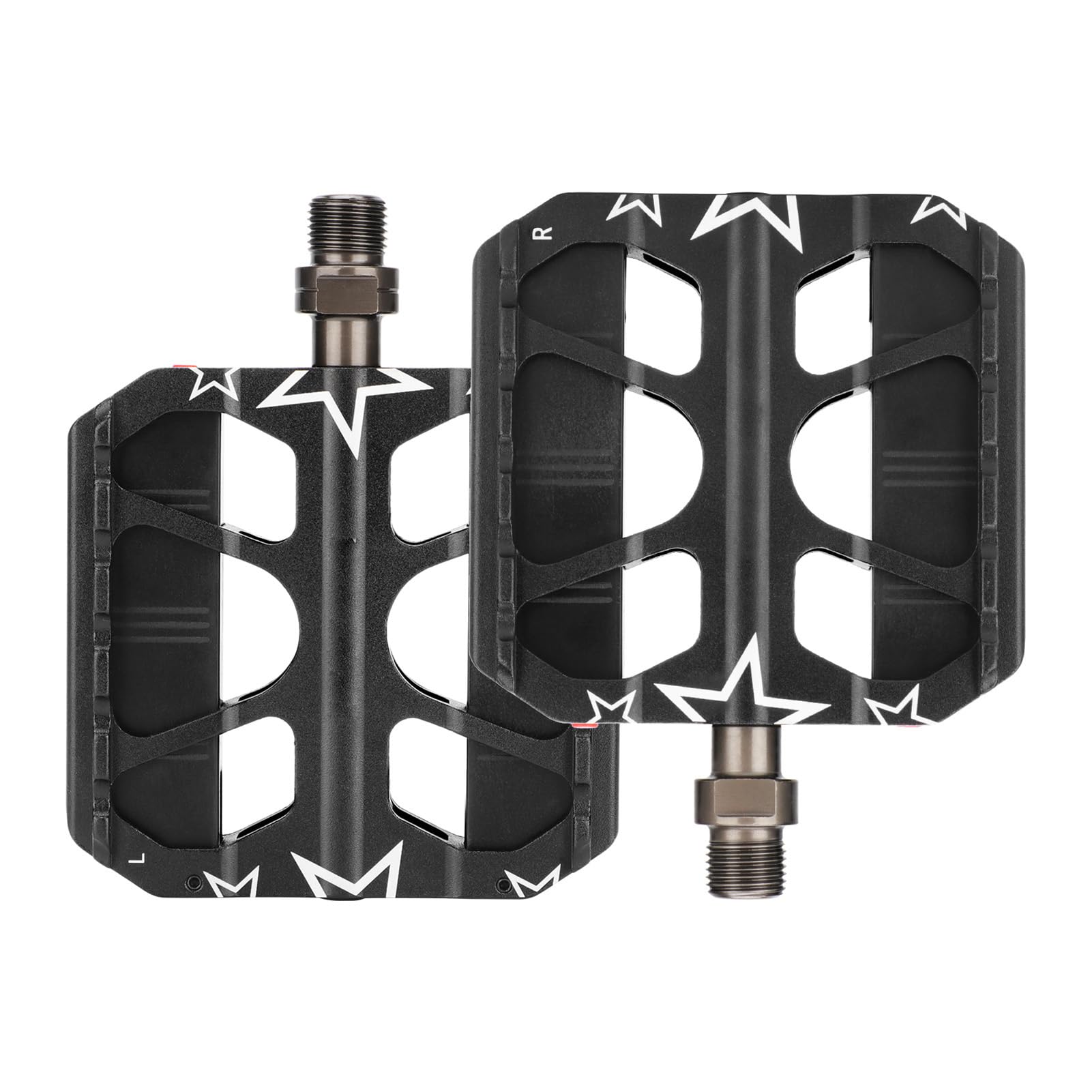 Pedales de Bicicleta Inteligentes con 7 Modos de Iluminación para Paseos Nocturnos Visibilidad 360° con Batería Incorporada Aleación Aluminio