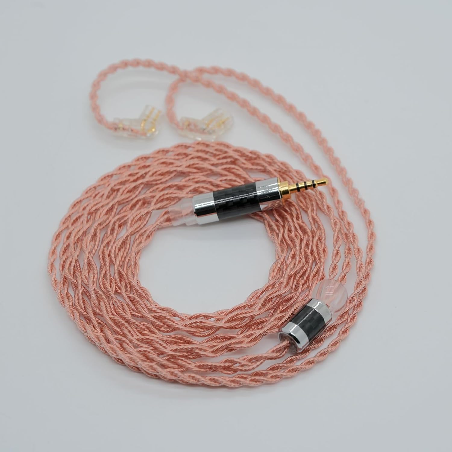 4Core Pure Copper IEM Replacement Cable 2 Pin Earphone Upgrade Cable with 3.5MM Plug for KZ EDX PRO ZSN PRO X ZSX CCA CRA PRO C12 Earphones