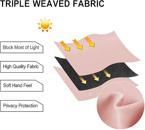 Miniatura 233 de DWCN Cortinas para puerta francesa: cortina térmica con bolsillo para barra para puertas con ventana de cristal, puertas de cocina y patio