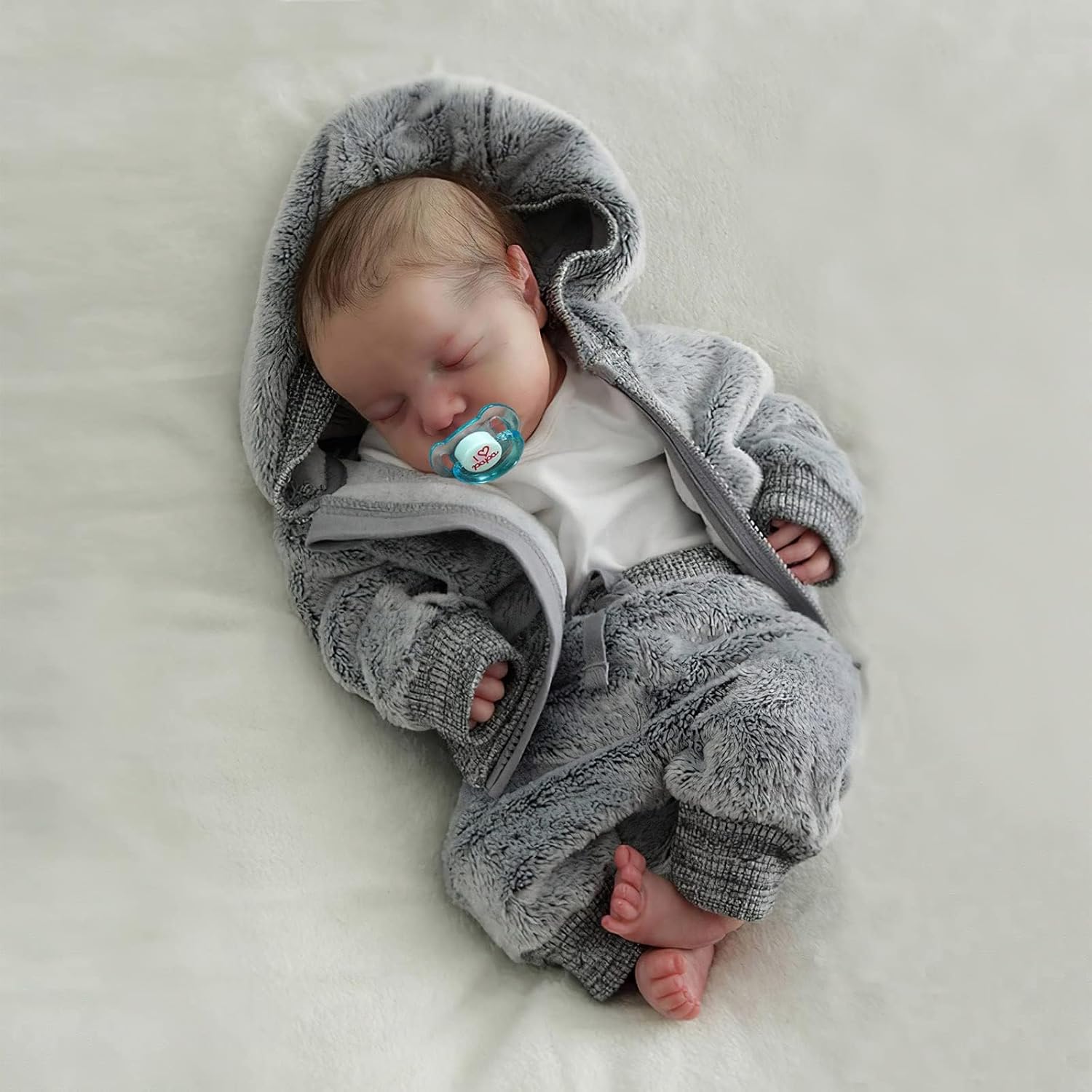 BABESIDE Lifelike Reborn Baby Dolls Silicone Full Body Boys - 17-Inch Real Baby Feeling Realistic-Newborn Baby Doll Full Body Vinyl Real Life Baby Dolls with Toy