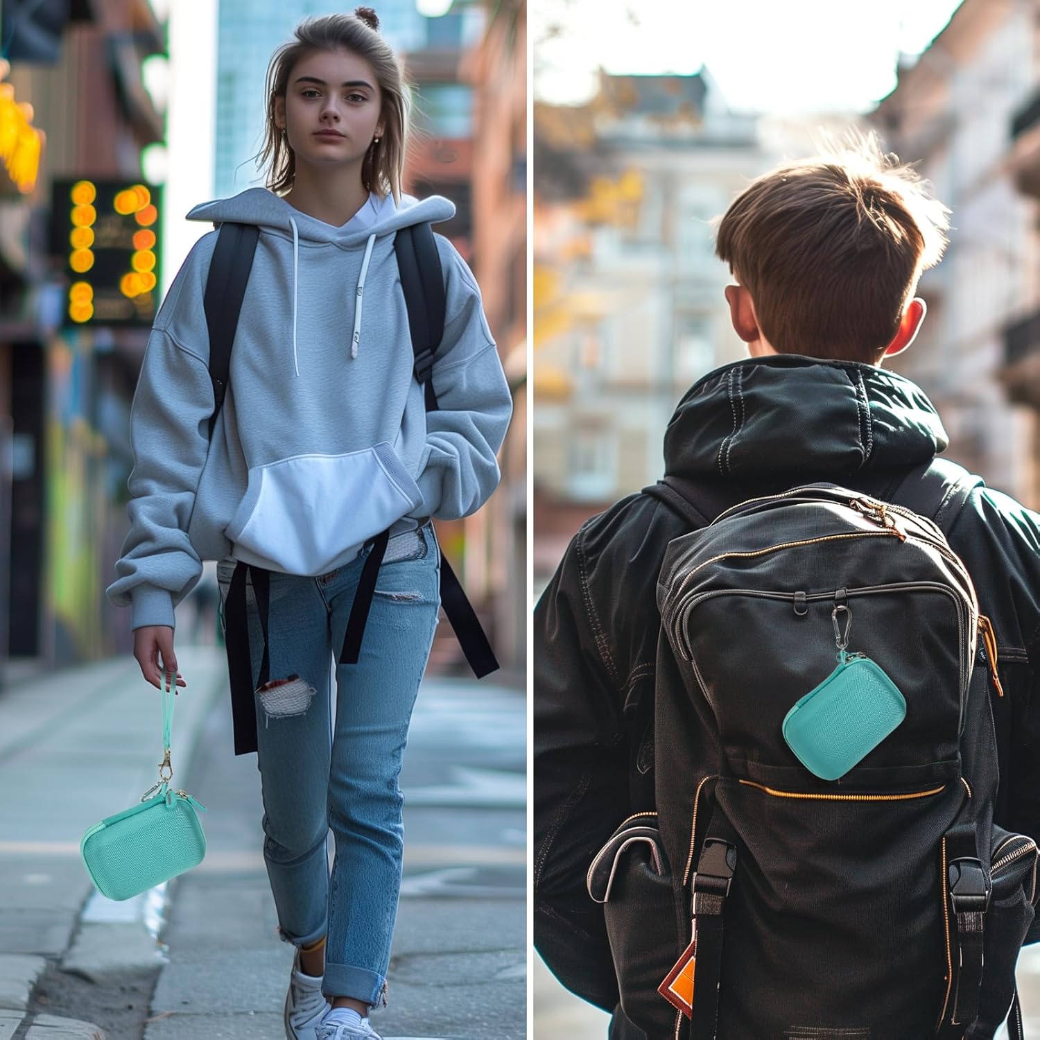 Carrying Case Compatible with JBL Go 4 - Portable Bluetooth Speaker Box Pro Sound, Also for Go 3/Go3 Eco/Go2 Waterproof Mini Wireless Speakers - Case Only (Mint) - Image 6