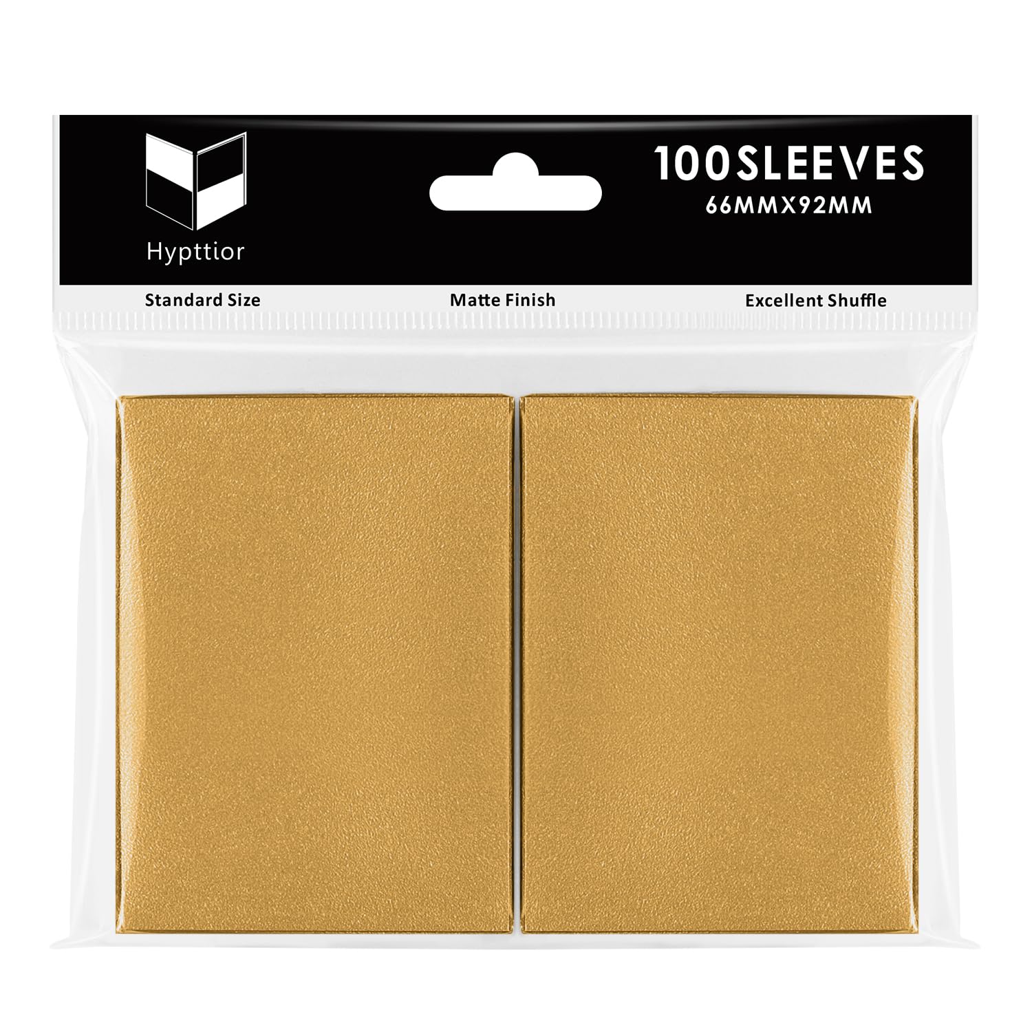 100ct Gold Card Sleeves, Metallic Luster Matte Textured Back