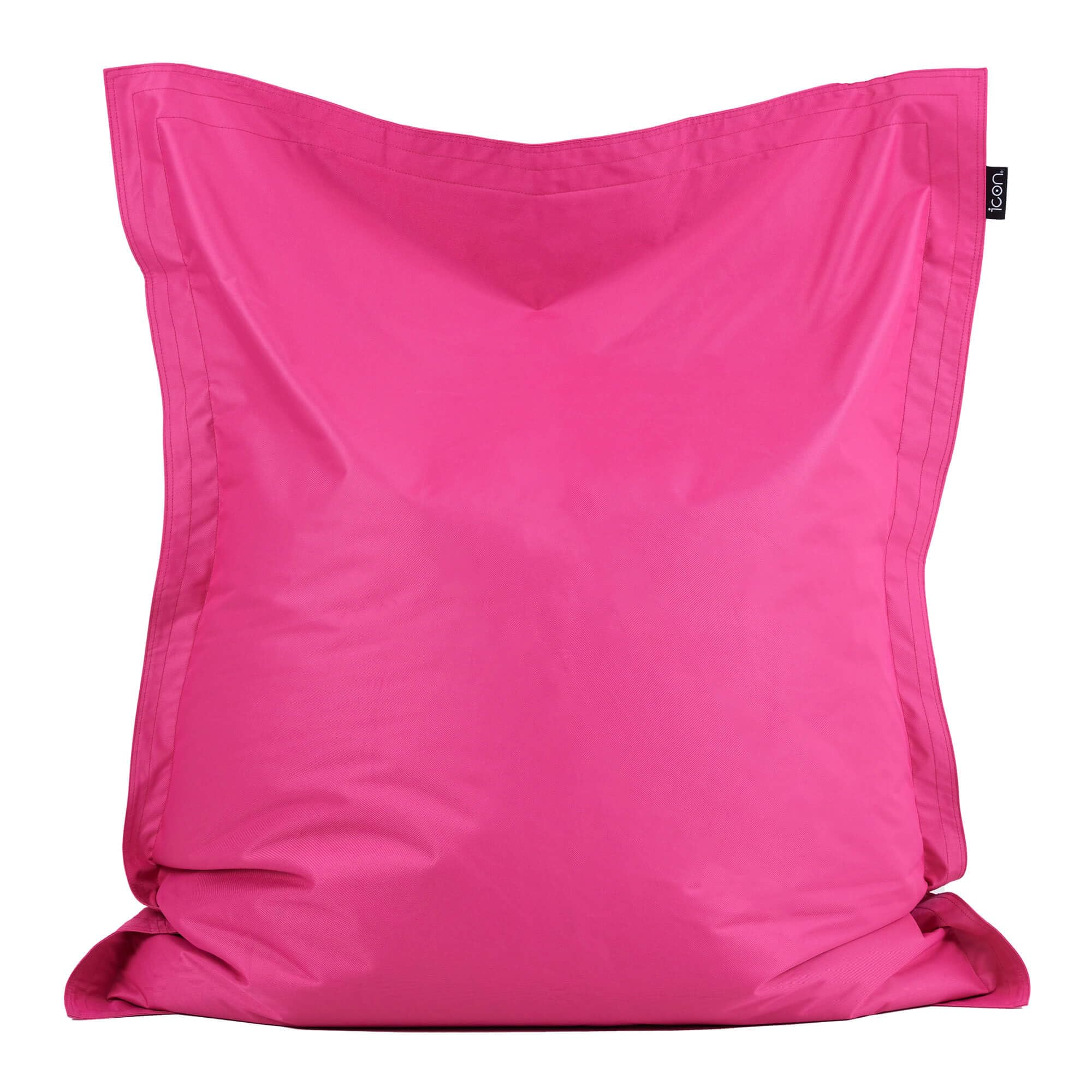 Bean Bag Bazaar Kids Bean Bag, Pink, Outdoor Floor Cushion with Water Resistant Fabric, Large Beanbag with Filling Included, 125cm x 100cm, Kids Garden Chair, Childrens Chair, Outdoor Furniture