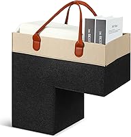 Vista 1 de Shappy Cestas de escalera con asas y panel de soporte, cesta de fieltro de 16 pulgadas para escaleras para alfombras y madera plegable