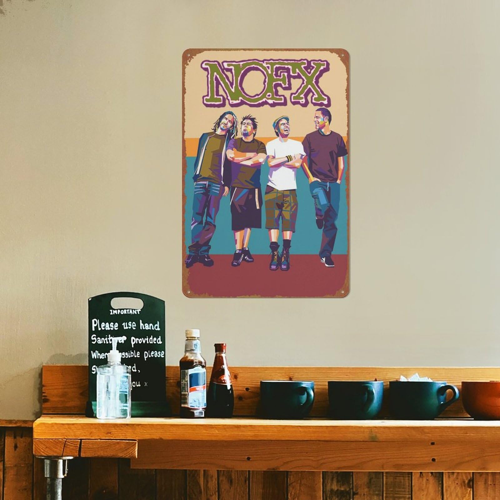 Amazon.co.jp: オプション NOFX メタルブリキ看板 ポスター ビンテージ