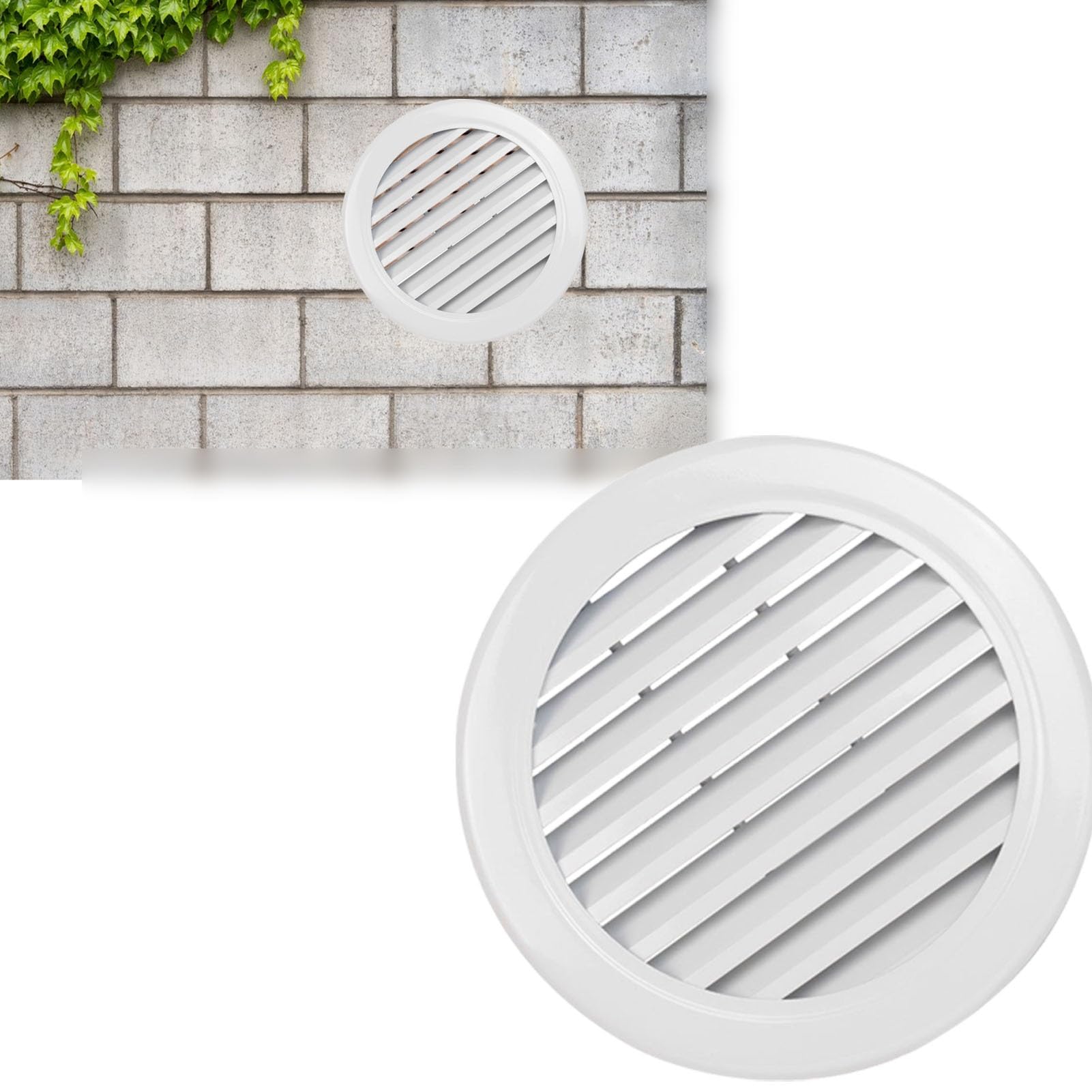Trappe de visite aluminium blanc 580mm plaque recouvrement murale