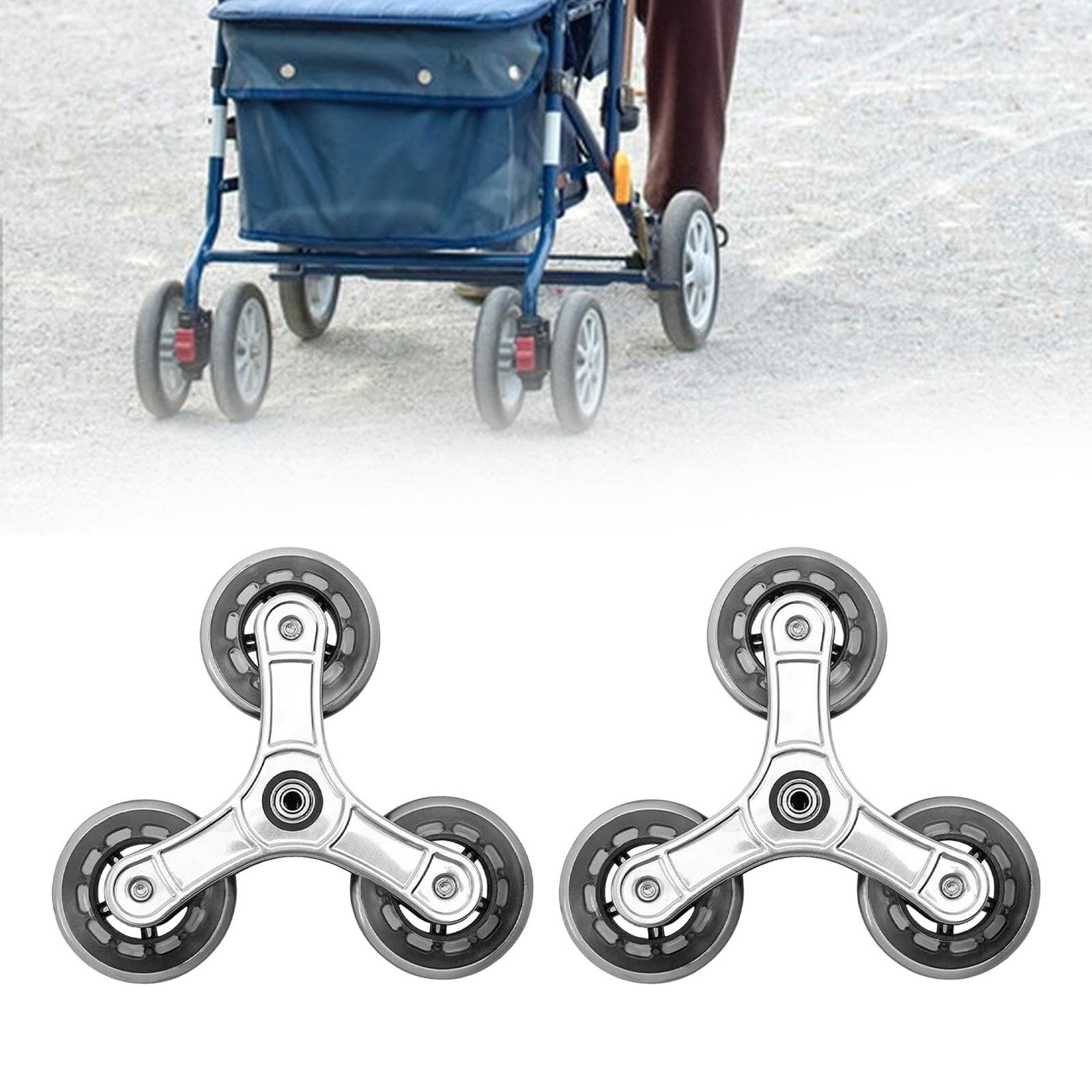Roues Triangulaires De Remplacement Pour Caddie - 2 Pièces - Pour Monter Les Escaliers Facilement
