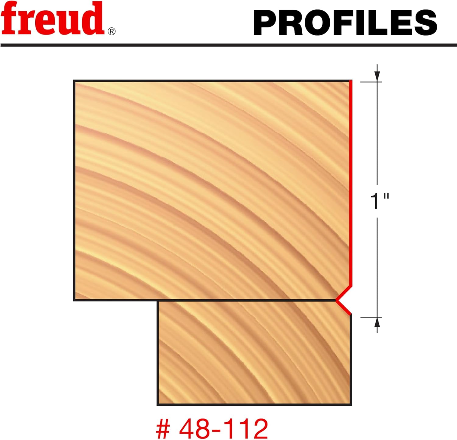 Freud 48-112: 5/8" (Dia.) Flush Trim “V” Groove Bit with 1/2" Shank