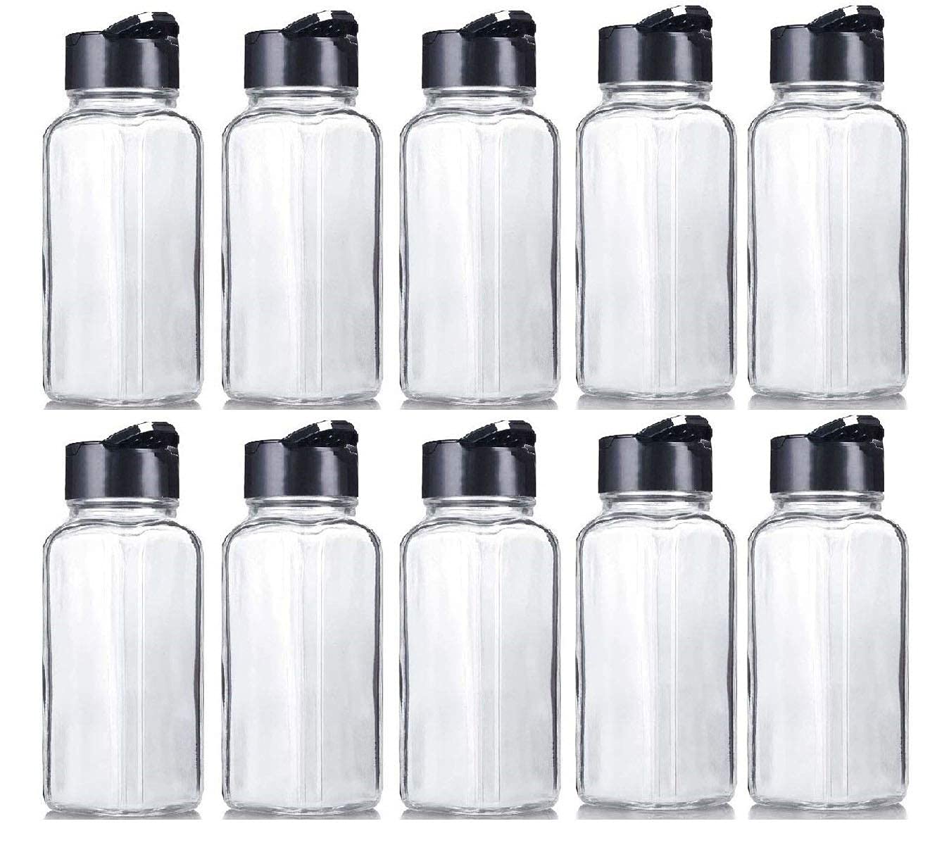 Square Glass Jar Spice Container Salt & Pepper Shaker Set, 135ml (6) — Amazon image 8