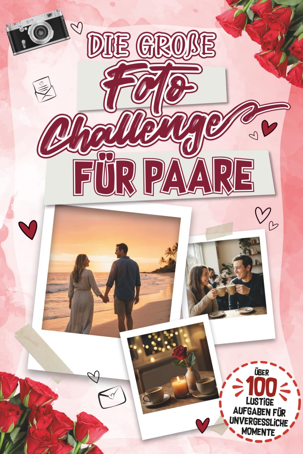 Die große Foto Challenge für Paare: 100 romantische & lustige Missionen für euren Urlaub – Das interaktive Reisespielbuch für Verliebte mit Sticker-Seiten