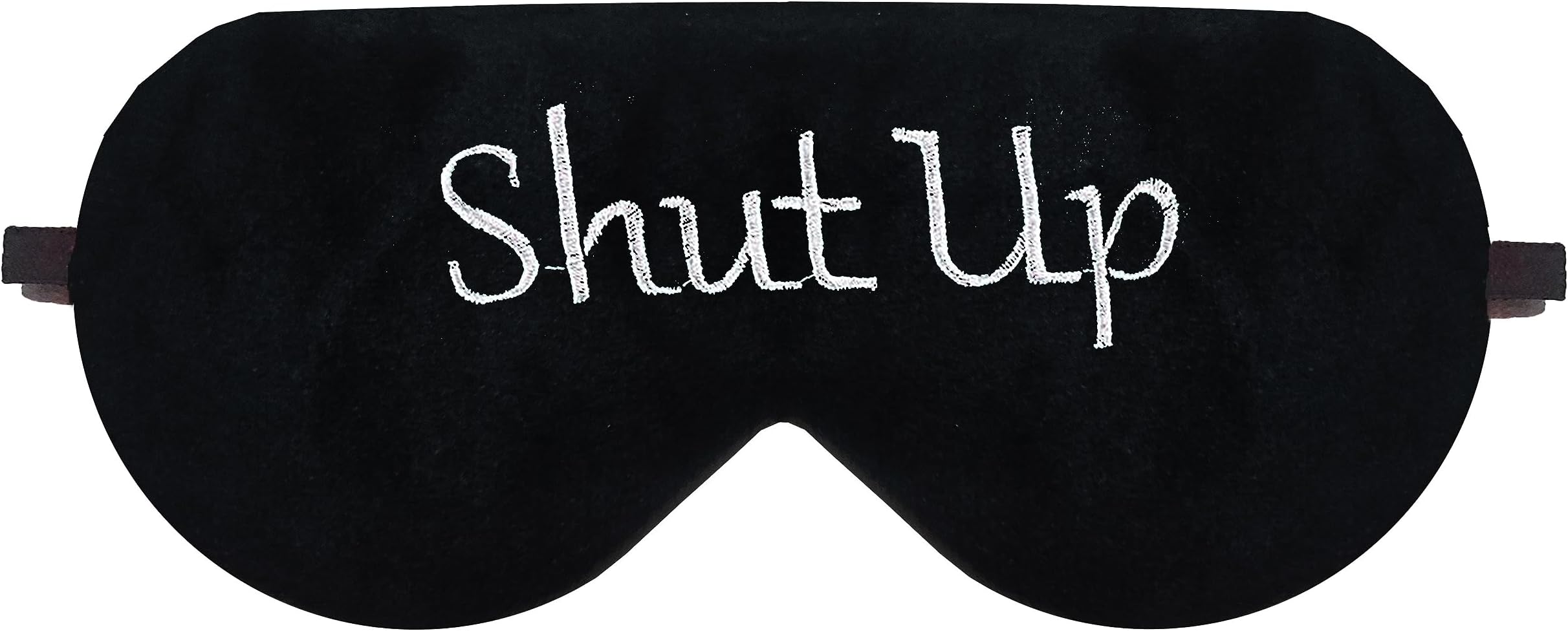 Nitsha Fabric Super Smooth Sleeping Eye Mask And Blind Fold Eye Shade With Funny Quotes Mask No.192-Shut Up,Black