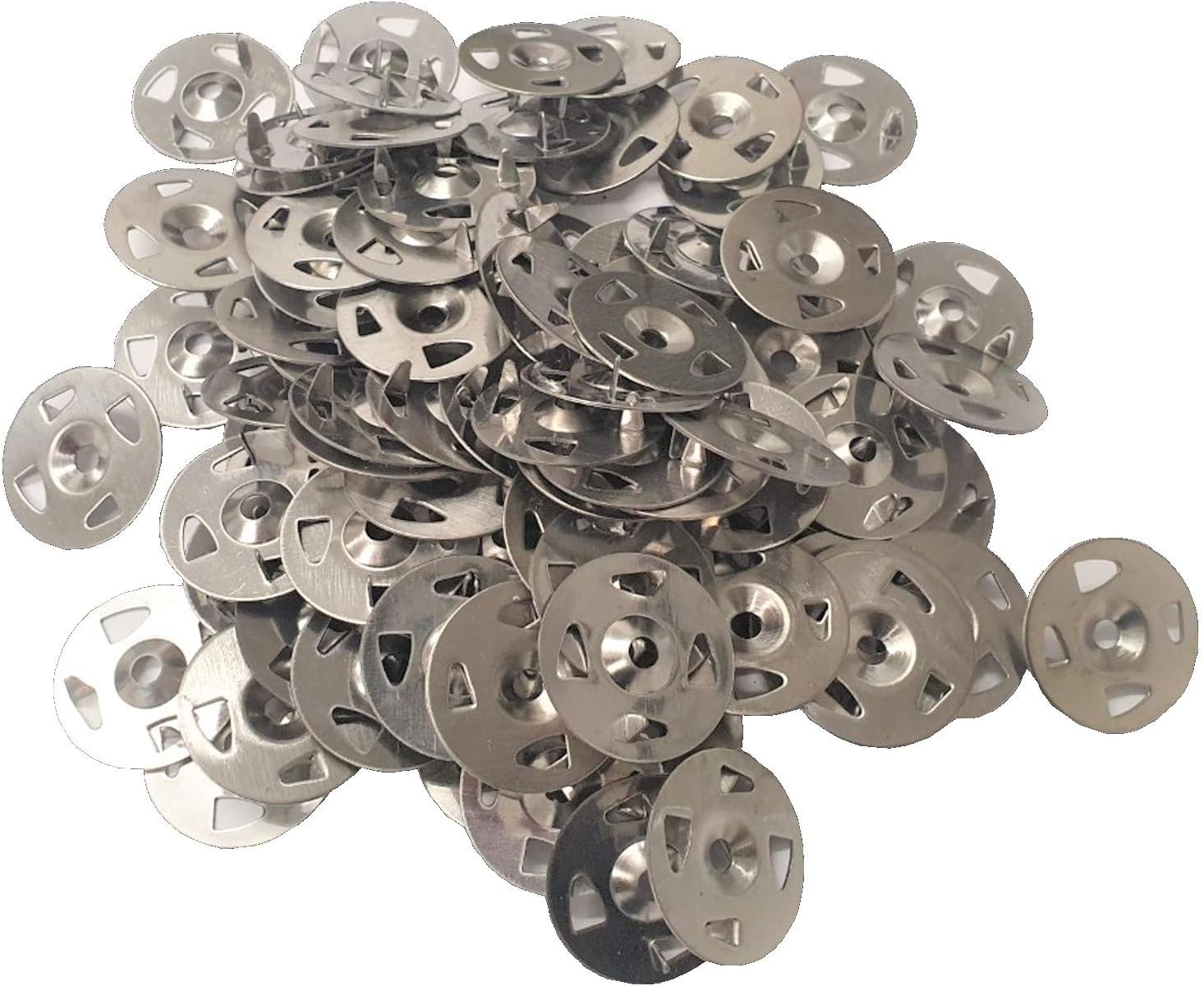 Stainless Steel Slimline Easy fix Washers - 34mm Diameter Pack of 100 Pieces for Insulation Tile Backer Boards