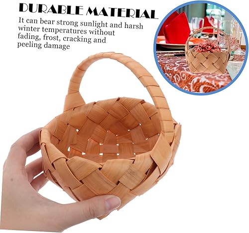 Miniatura 2 de BESTOYARD Cesta de boda para huevos de Pascua, cesta de flores rústica, cesta de flores para ceremonias, cestas de mimbre, cesta grande, cesta de