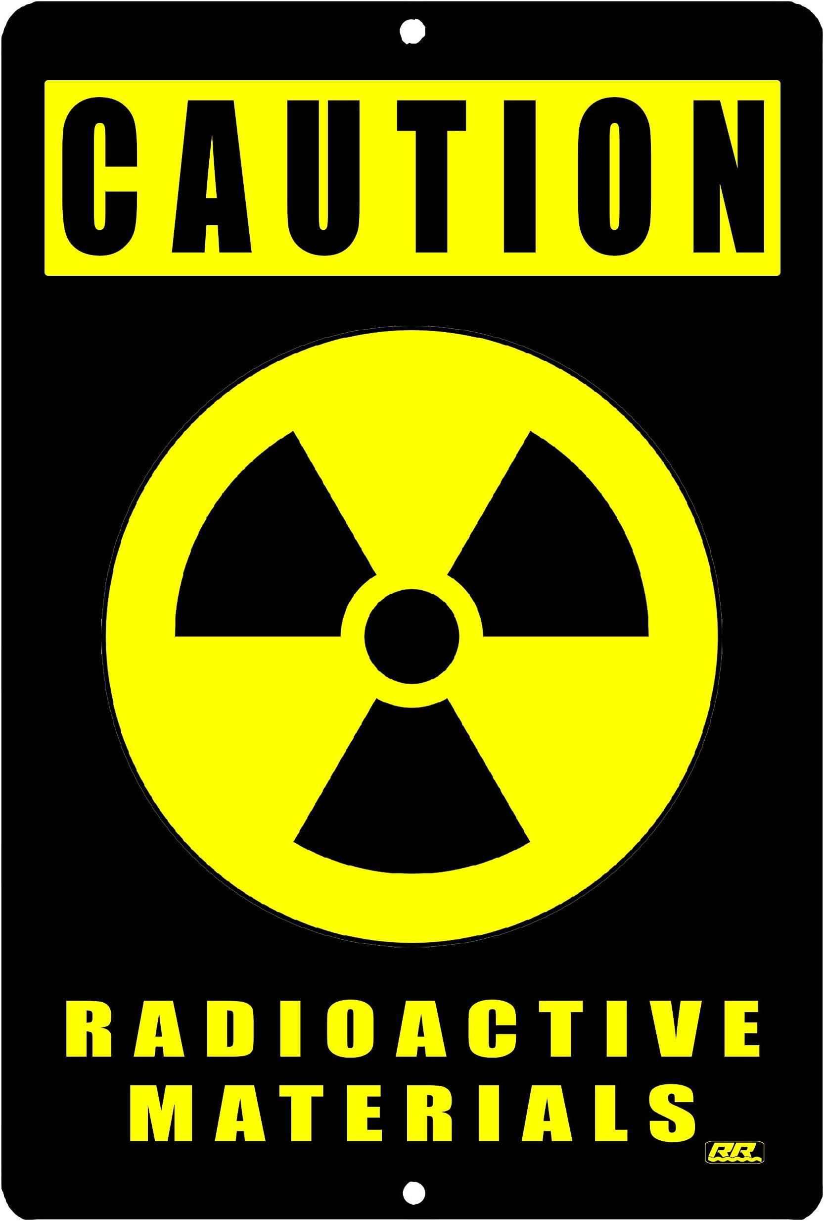 Rogue River Tactical Funny Keep Out Warning Nuclear Radiation Radioactive Materials Home Boys Bedroom Game Metal Tin Sign Wall Decor Bar Man Cave