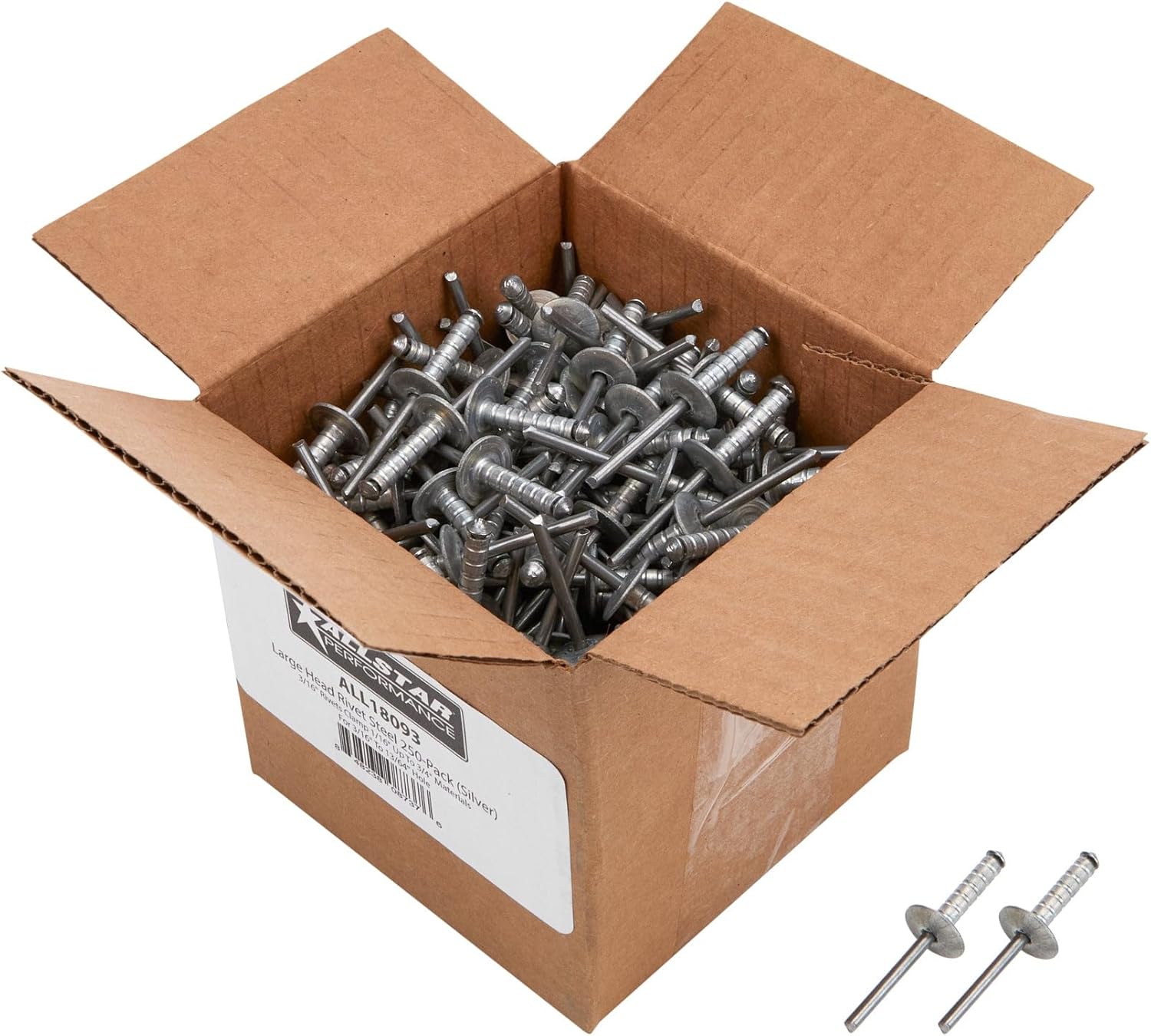 Allstar Performance Lg Hd Rivet Silver 250pk Multi Grip