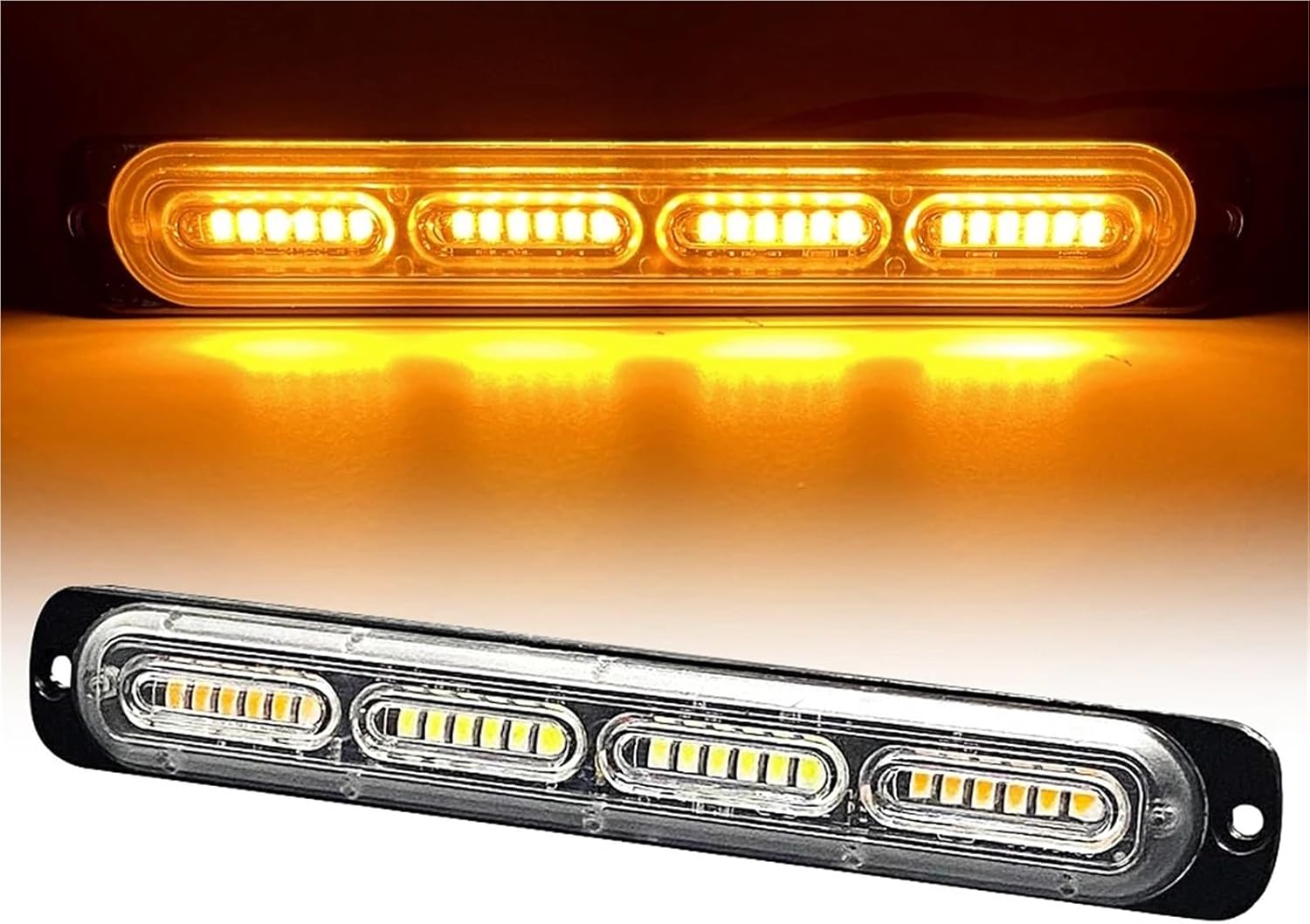 Car Grille Strobe Light Daytime Running Lights Truck Carriage Side Pickup taillights LED Emergency Flash Signal Lamp(1pcs Blue)