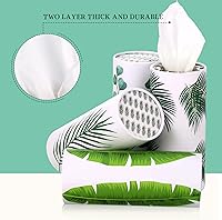 Vista 3 de Cunhill Paquete de 8 soportes para pañuelos de automóvil con tejido facial, cilindro a granel, cajas redondas para viajes, apto para portavasos