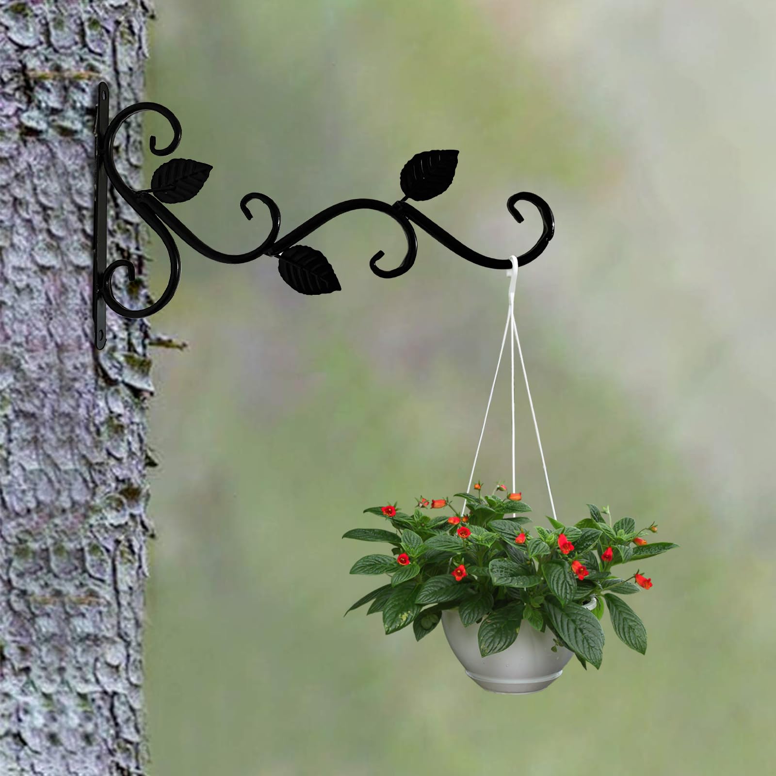 AINIUNIU Ganci Da Parete Per Cesti Appesi - 2 Staffe In Ferro Per Piante, Lanterne E Decorazioni - Foto 6