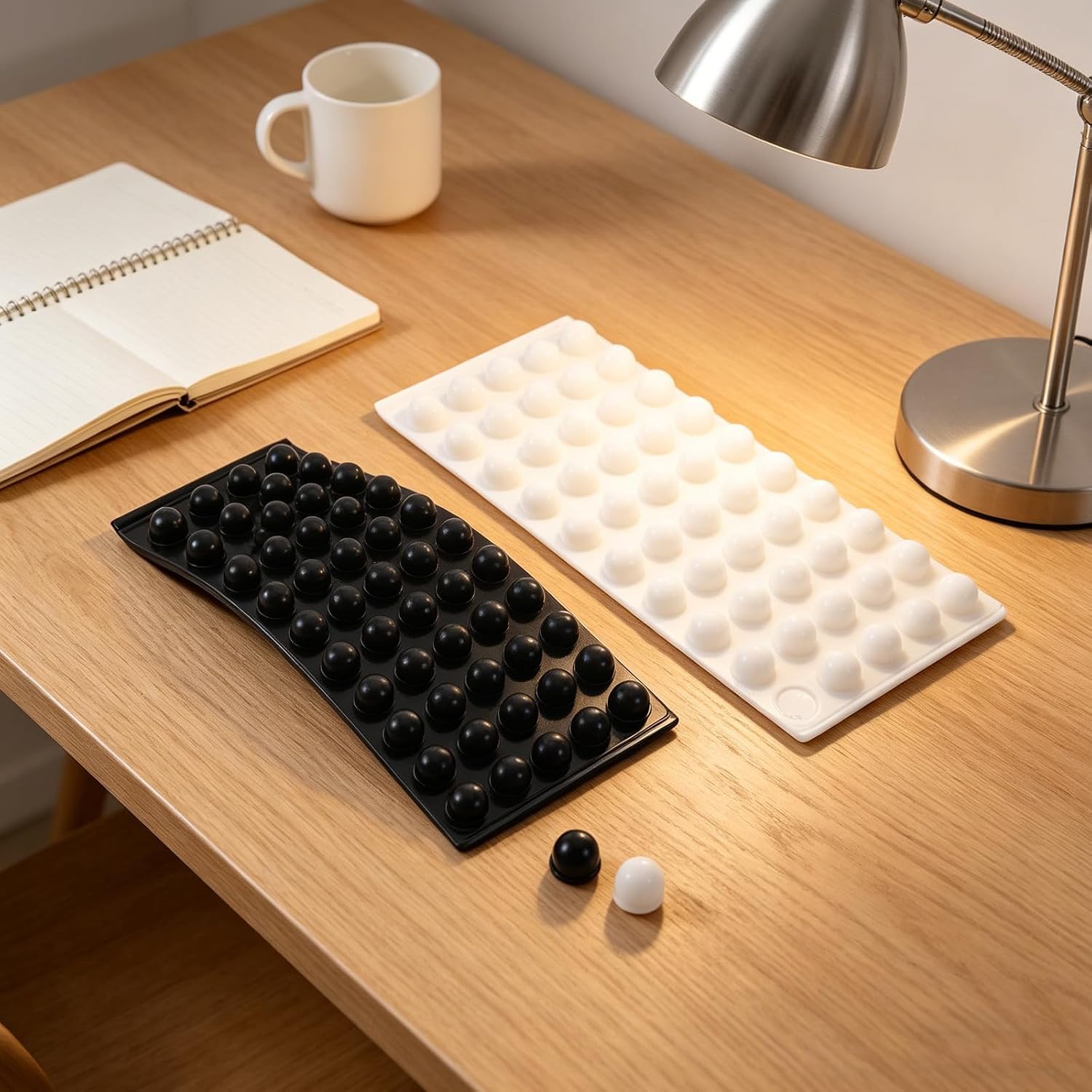 100Pcs Adhesive Silicone Braille Bump Dots - Silicone Braille Stickers Low Vision Aids - Raised Tactile Adhesive Dots Blind Seniors Markers for Remote Keyboards,Black & White