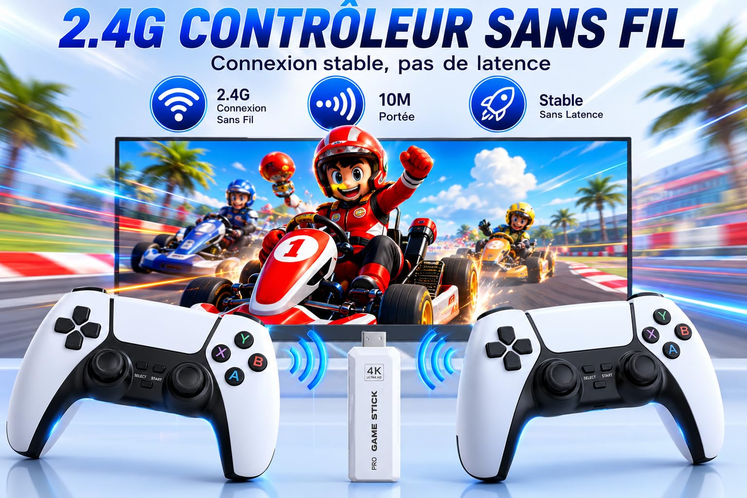 Console Retro Wireless 4K con 20.000+ Giochi Preinstallati，128G 40000Games | 9 Emulatori Integrati, 2 Controller Inclusi, Dongle HDMI Incluso, Versione 2026, Set Completo