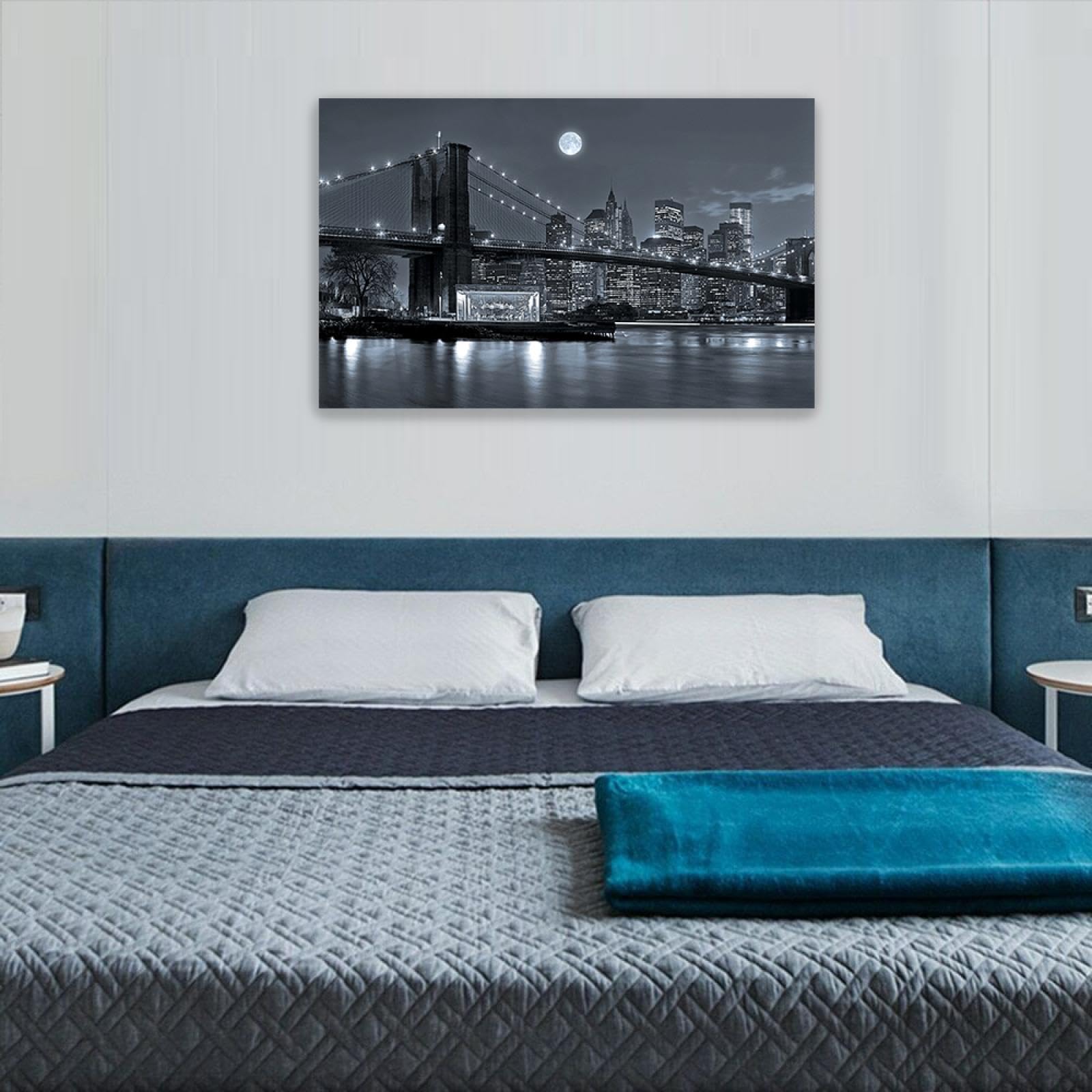 Amazon.com: RKGHDCX City Landscape Wall Art Canvas Print black and