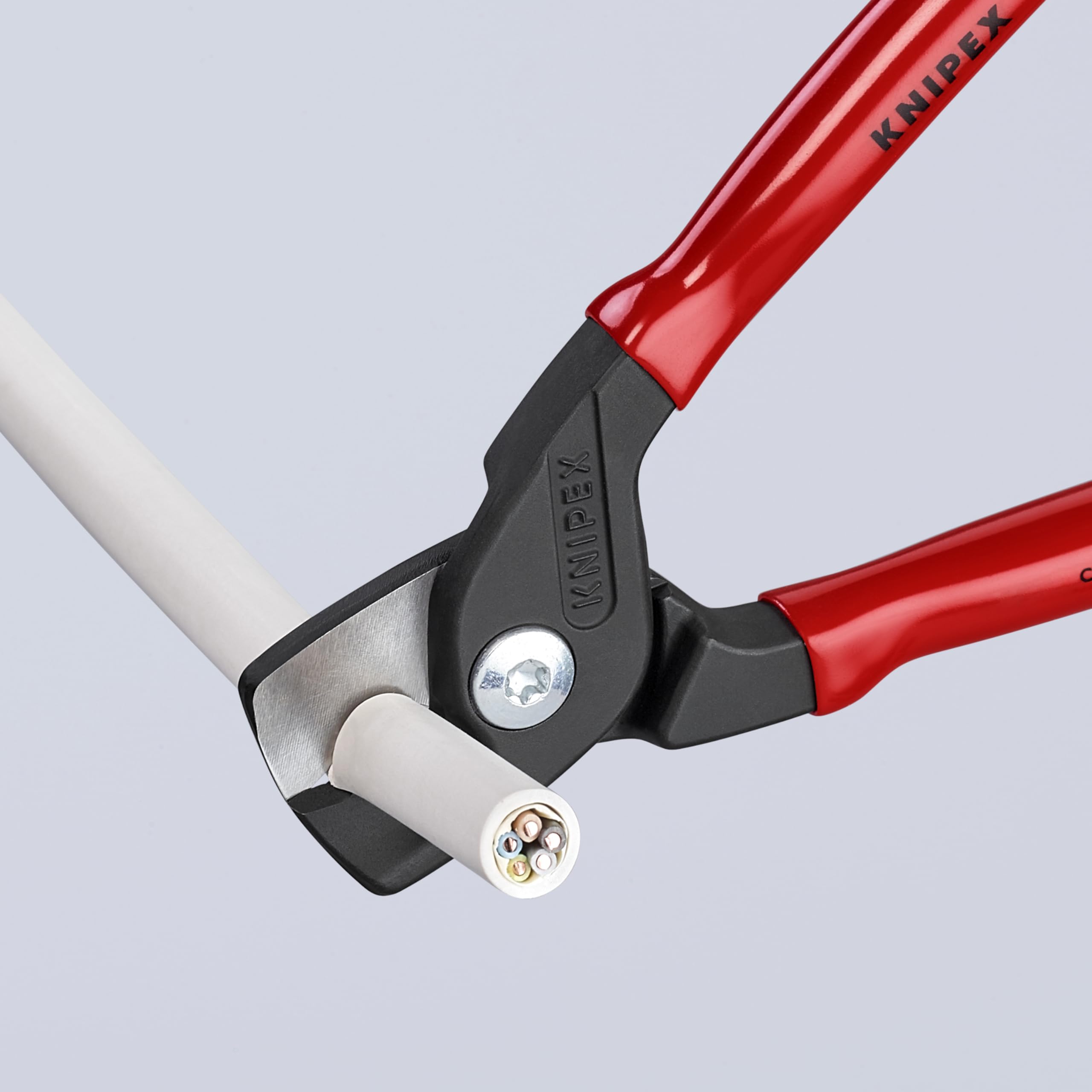 KNIPEX StepCut Cesoia per cavi in confezione Self-service brunita rivestiti in resina sintetica 160 mm, 95 11 160 SB