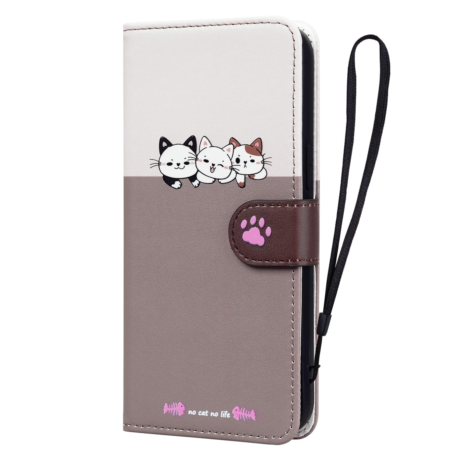Nbziyoo Phone Case for iPhone 11 Pro,Cartoon Cats/Dogs Patterns Flip Wallet Case with Card Slots - Image 4