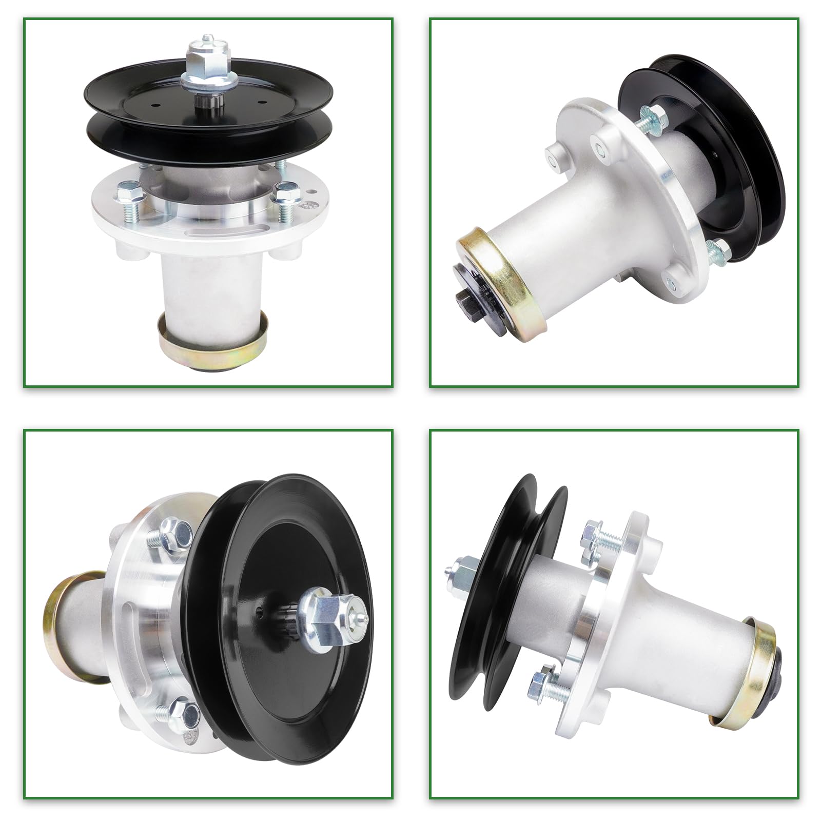 (3 unidades) 539112170 Conjunto de husillo con polea 153535 para Husqvarna EZ4216 EZ4217 EZ4220 EZ4822 EZ4824 GT48 GT52 GTH2752