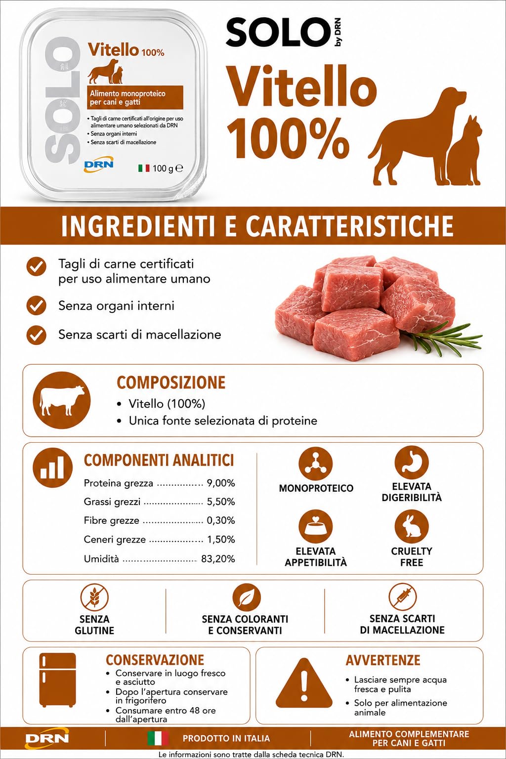 DRN SOLO VITELLO 300 gr - confezione da 18