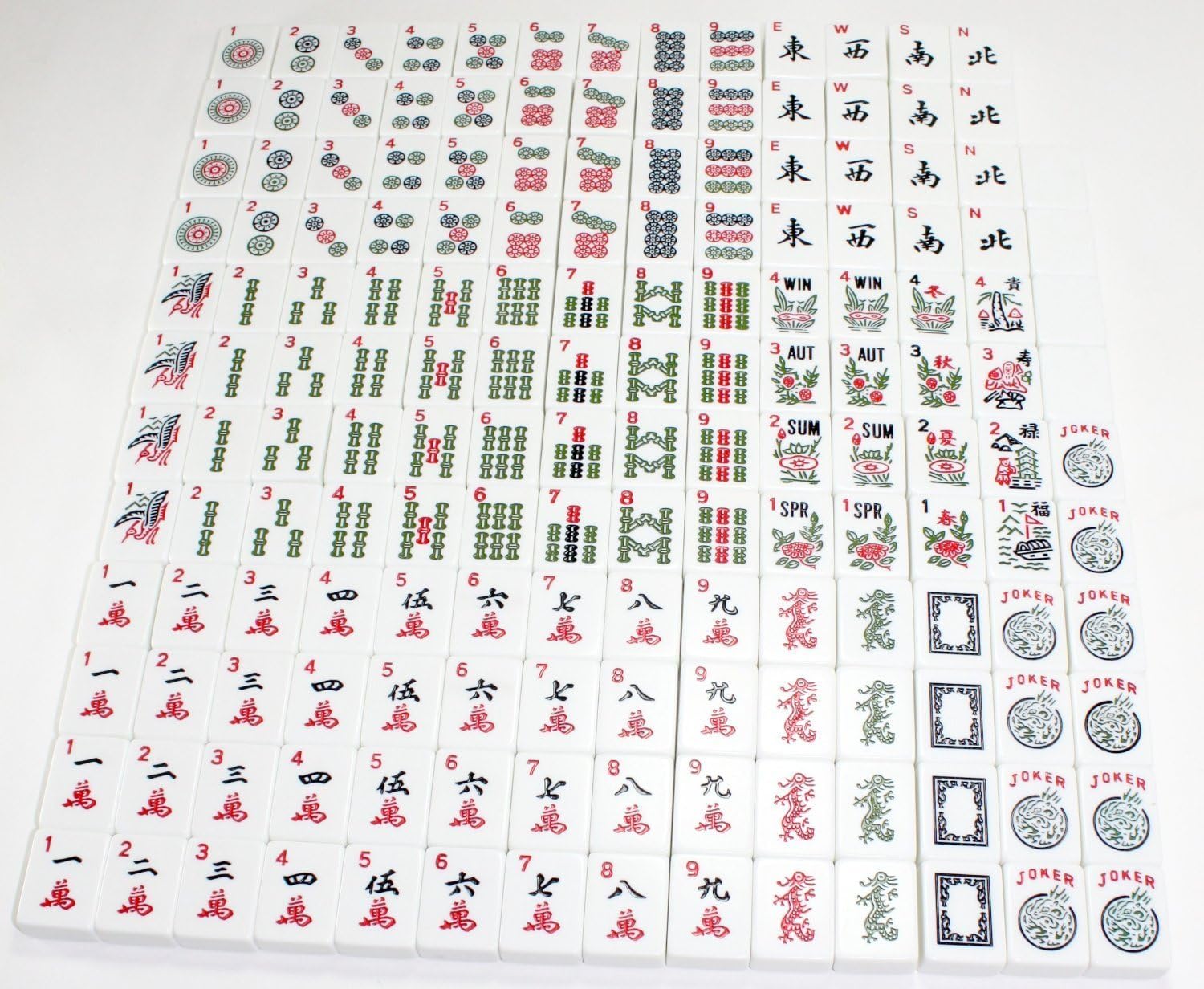 Condition photo showing New/Like New for american western-style mahjong tiles – 166-piece set, scratch-resistant melamine, tiles only type a