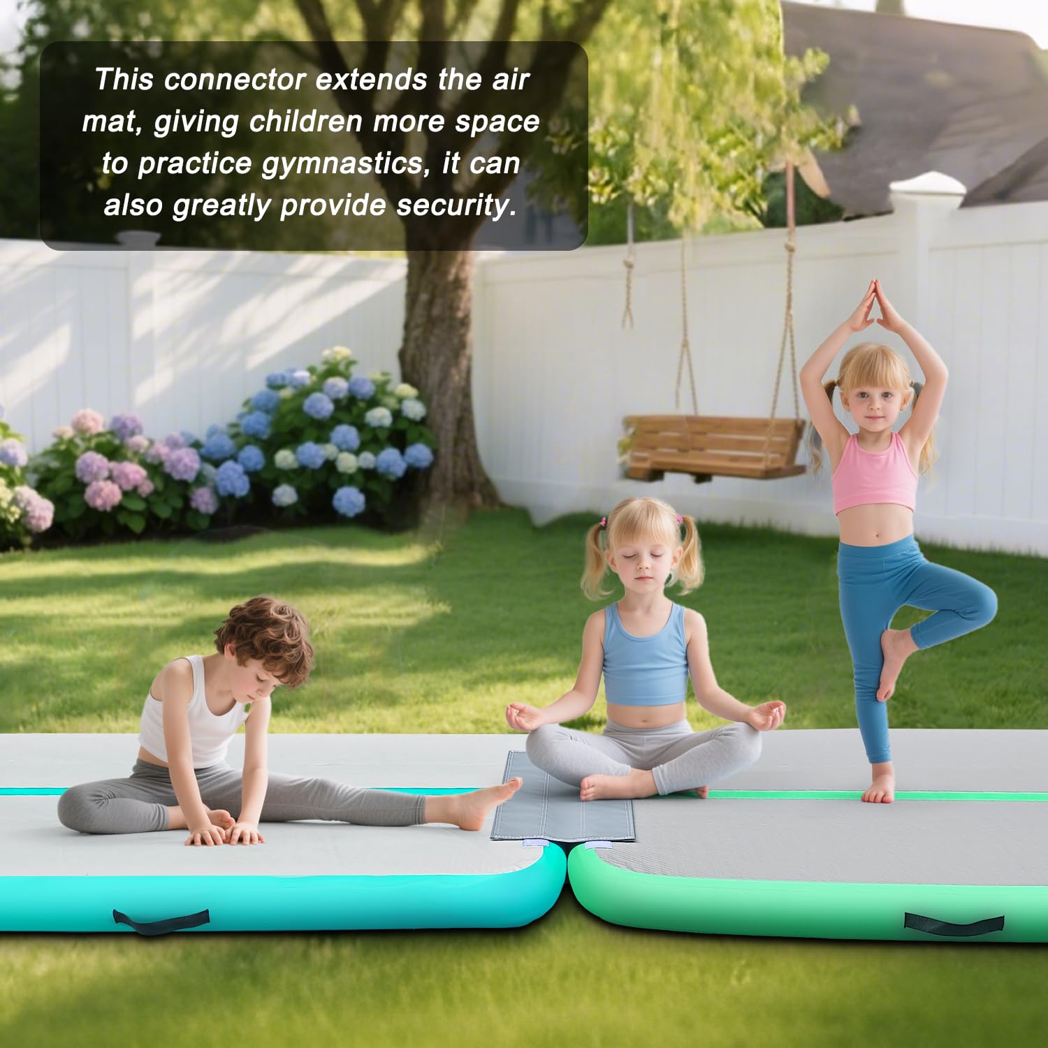 Air Matte Tumble Track Connector Bandes grises pour tapis de gymnastique, tapis de sport, tapis d'entraînement